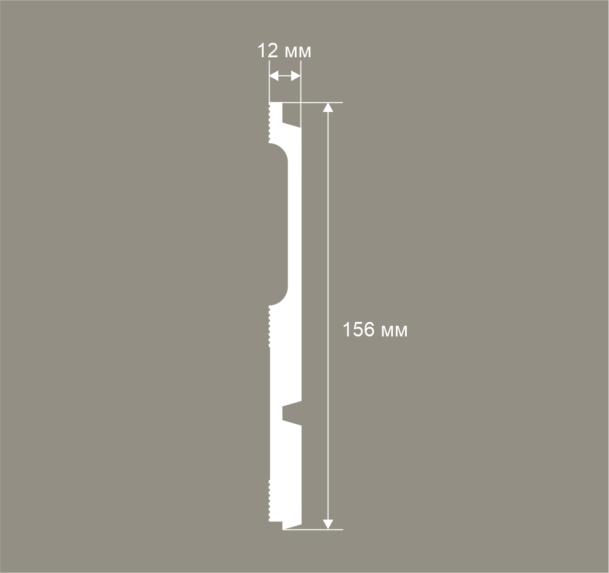 Стеновая панель под покраску Cosca Decor RP020 2800×156×12