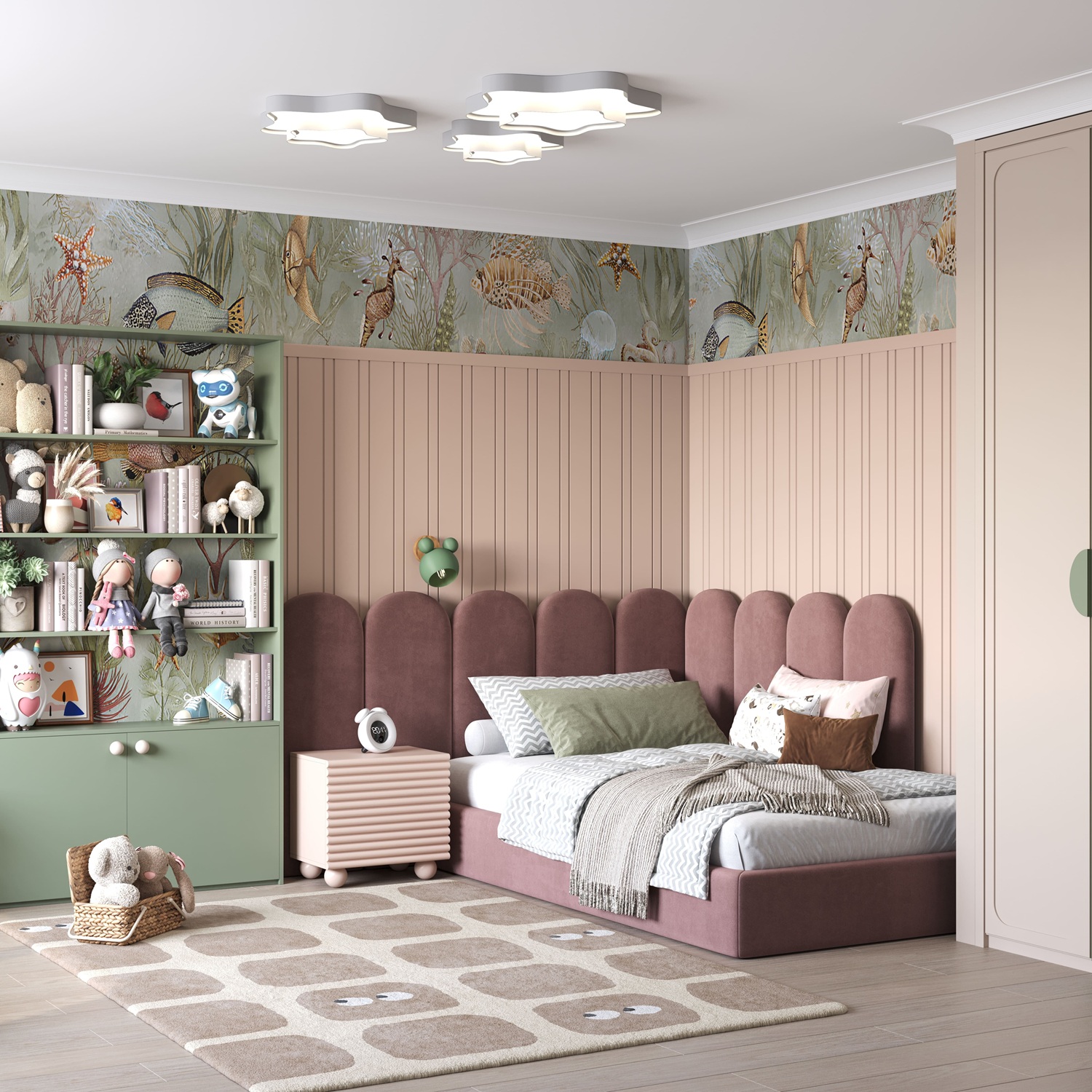 Стеновая панель под покраску Cosca Decor RP020 2800×156×12 фото в интерьере