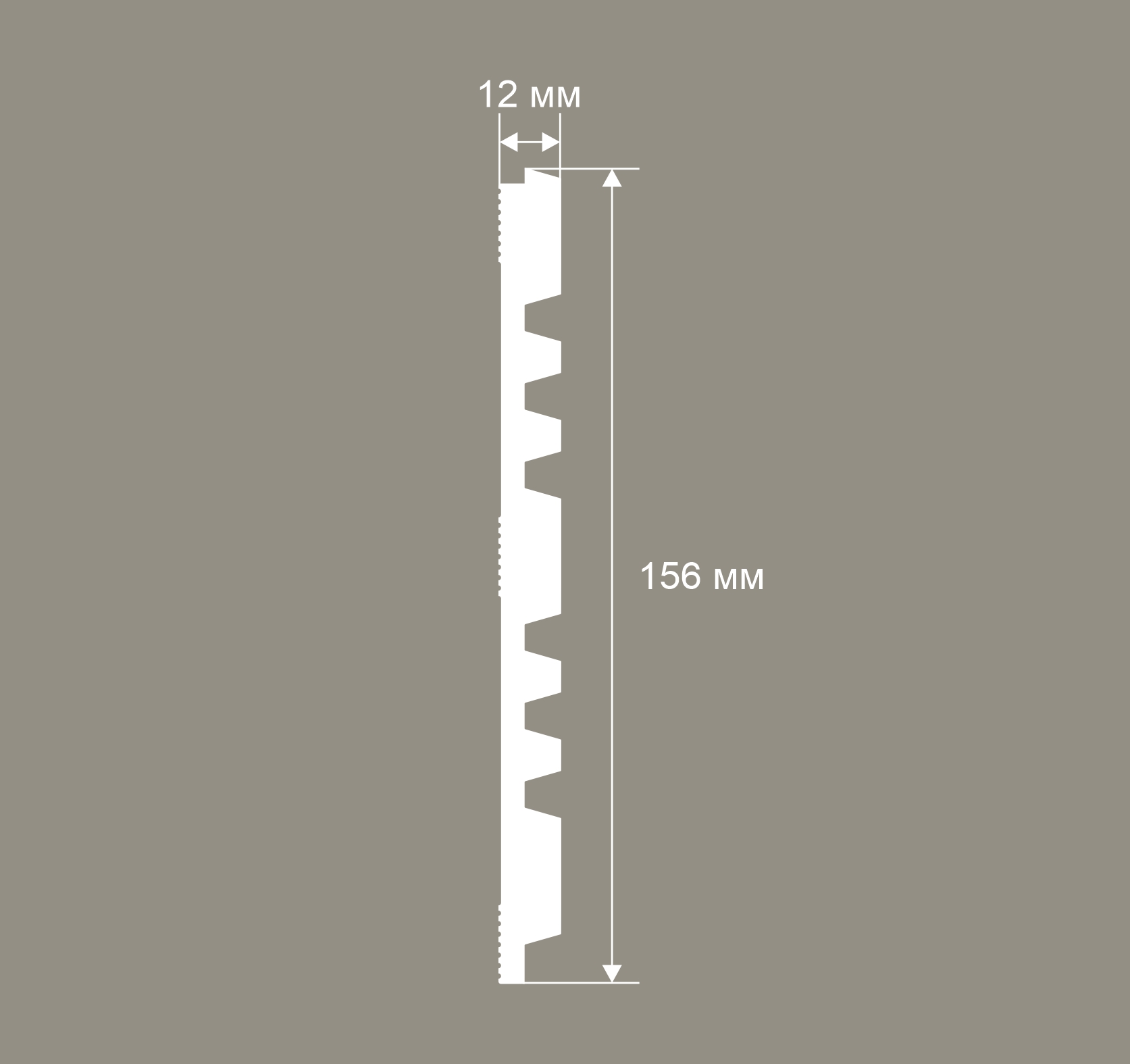 Стеновая панель под покраску Cosca Decor RP021 2800×156×12