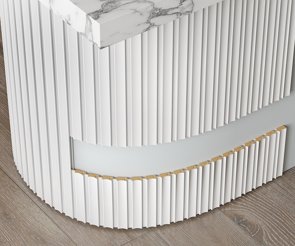 Стеновая панель под покраску Cosca Decor RX008 наборная 2800×50×18 фото в интерьере