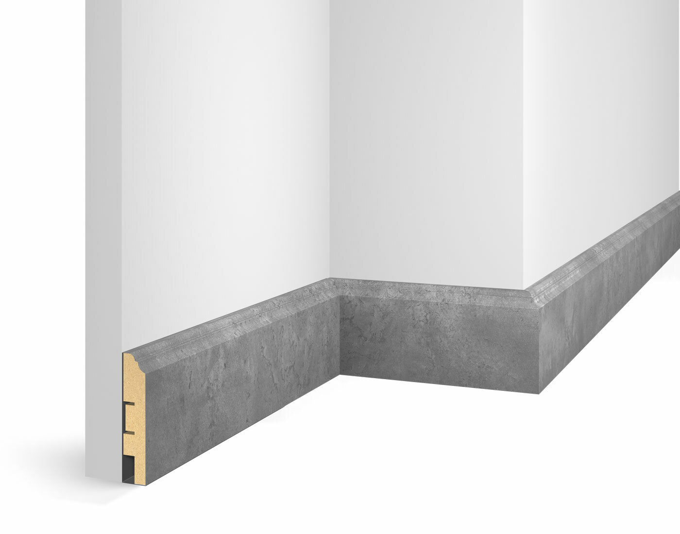 Плинтус МДФ Cosca Decor Экошпон VP07 Бетон 2400×80×16 Плинтус МДФ Cosca Decor Экошпон VP07 Бетон 2400×80×16