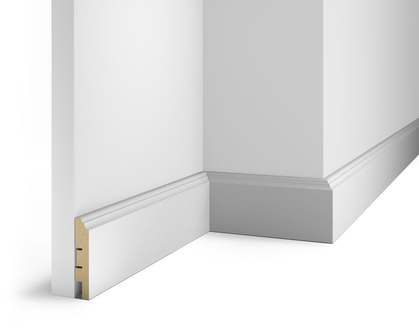 Плинтус МДФ под покраску Cosca Decor AP07 2400×80×16 Плинтус МДФ под покраску Cosca Decor AP07 2400×80×16