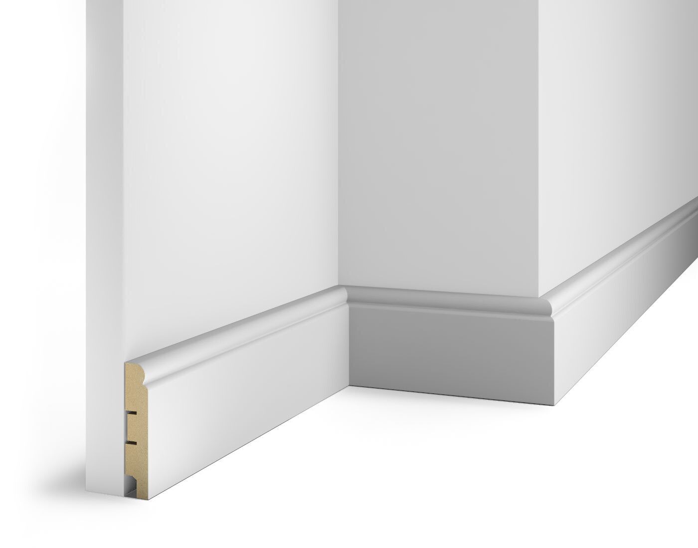 Плинтус МДФ под покраску Cosca Decor AP09 2400×80×16 Плинтус МДФ под покраску Cosca Decor AP09 2400×80×16