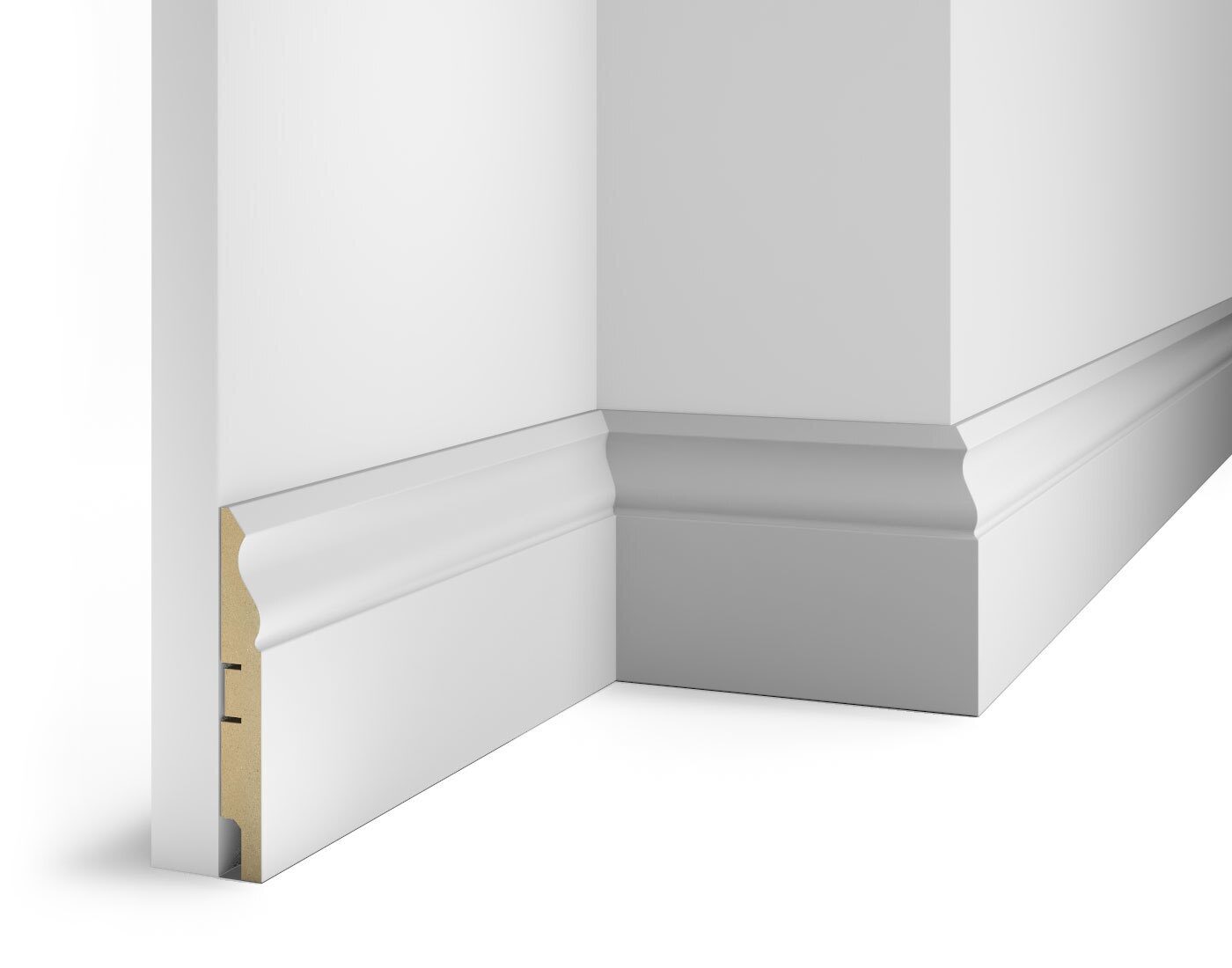 Плинтус МДФ под покраску Cosca Decor AP21 2400×125×16