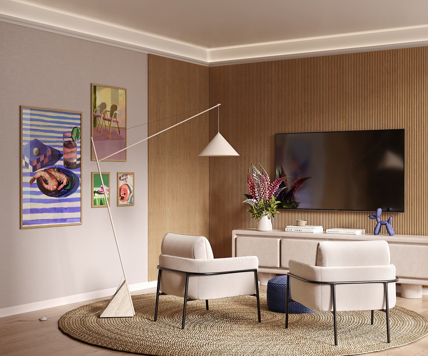 Плинтус под покраску Cosca Decor Экополимер PL003 2000×80×18 фото в интерьере