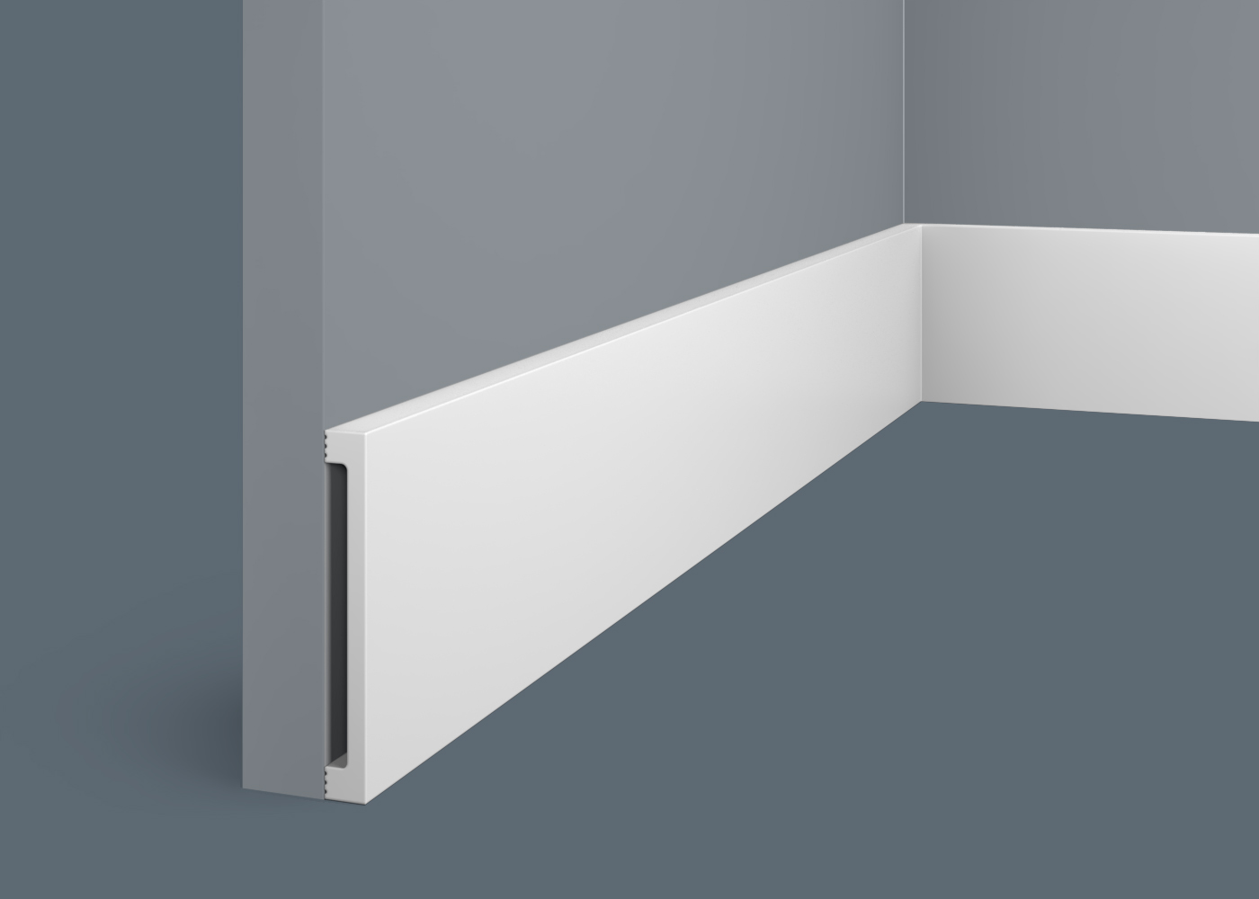 Плинтус под покраску Cosca Decor Экополимер PX058 2000×80×10 Плинтус под покраску Cosca Decor Экополимер PX058 2000×80×10