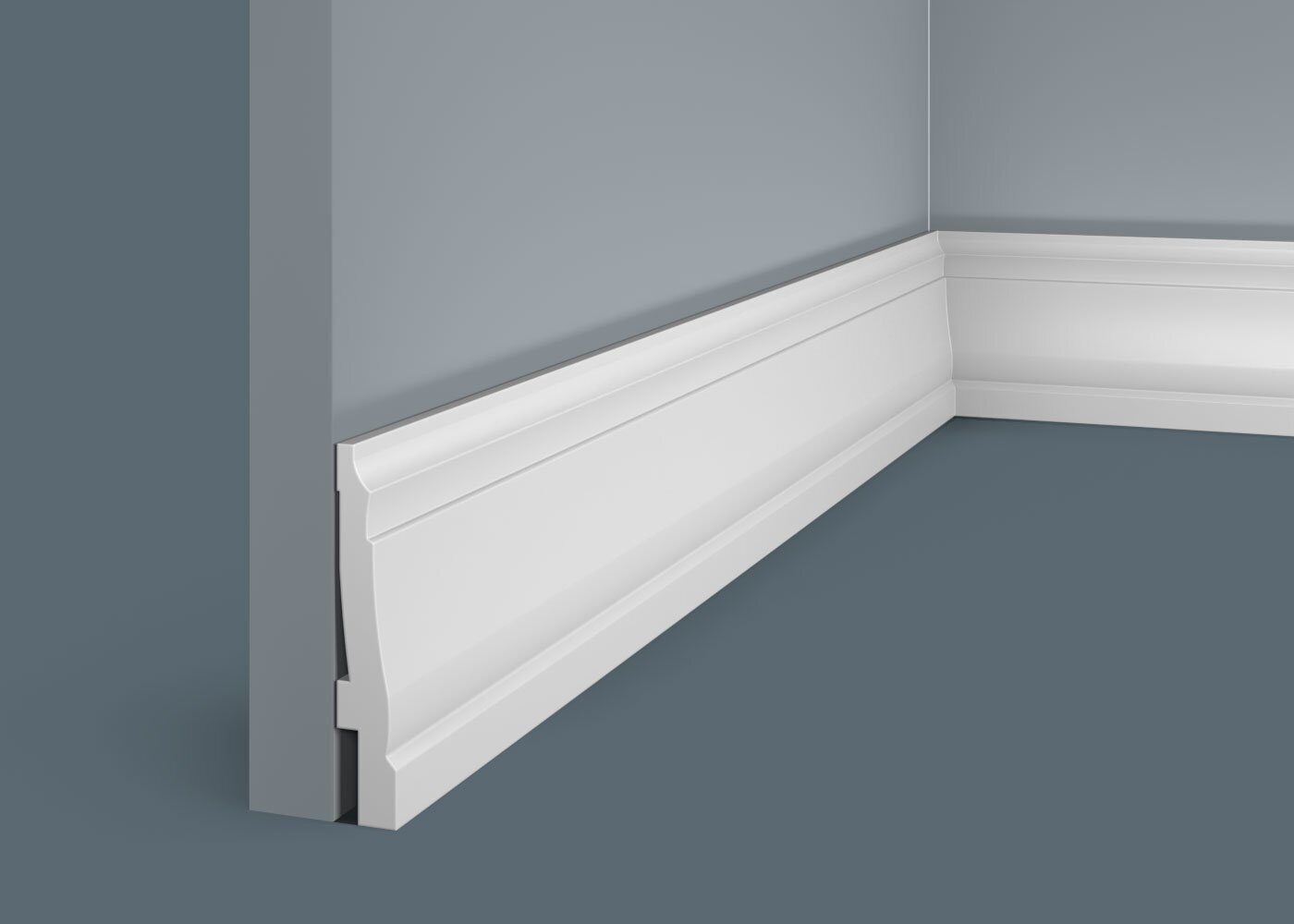 Плинтус под покраску Cosca Decor Экополимер PX024 2000×80×14