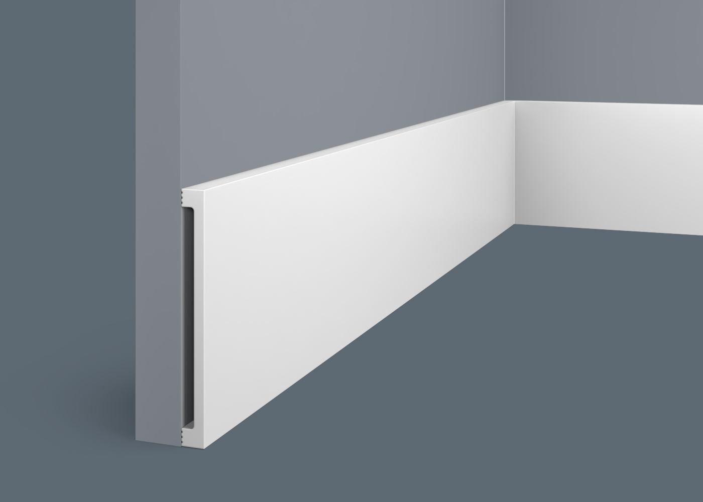 Плинтус под покраску Cosca Decor Экополимер PX057 2000×100×10 Плинтус под покраску Cosca Decor Экополимер PX057 2000×100×10