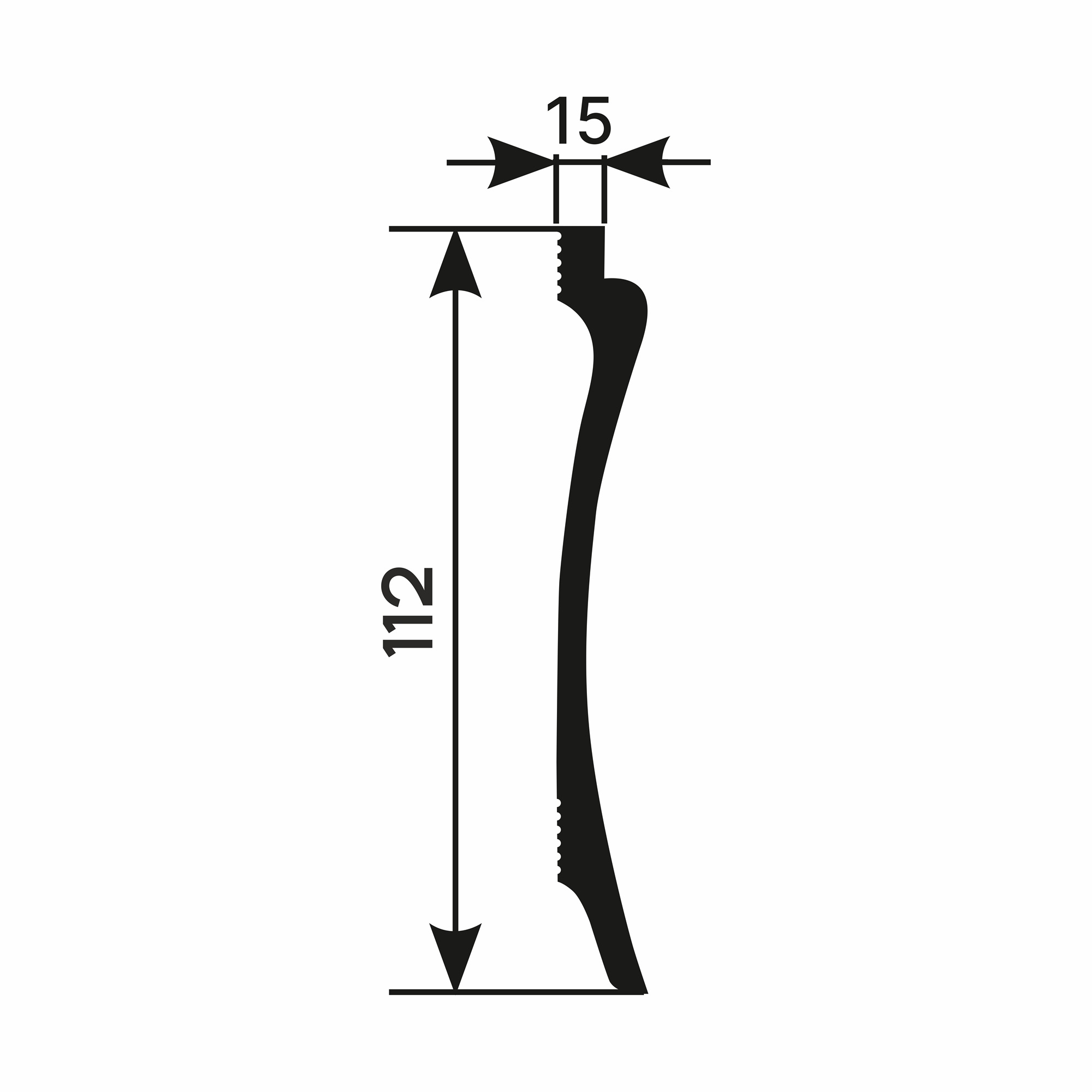 Плинтус под покраску Cosca Decor Экополимер PX046 2000×112×15