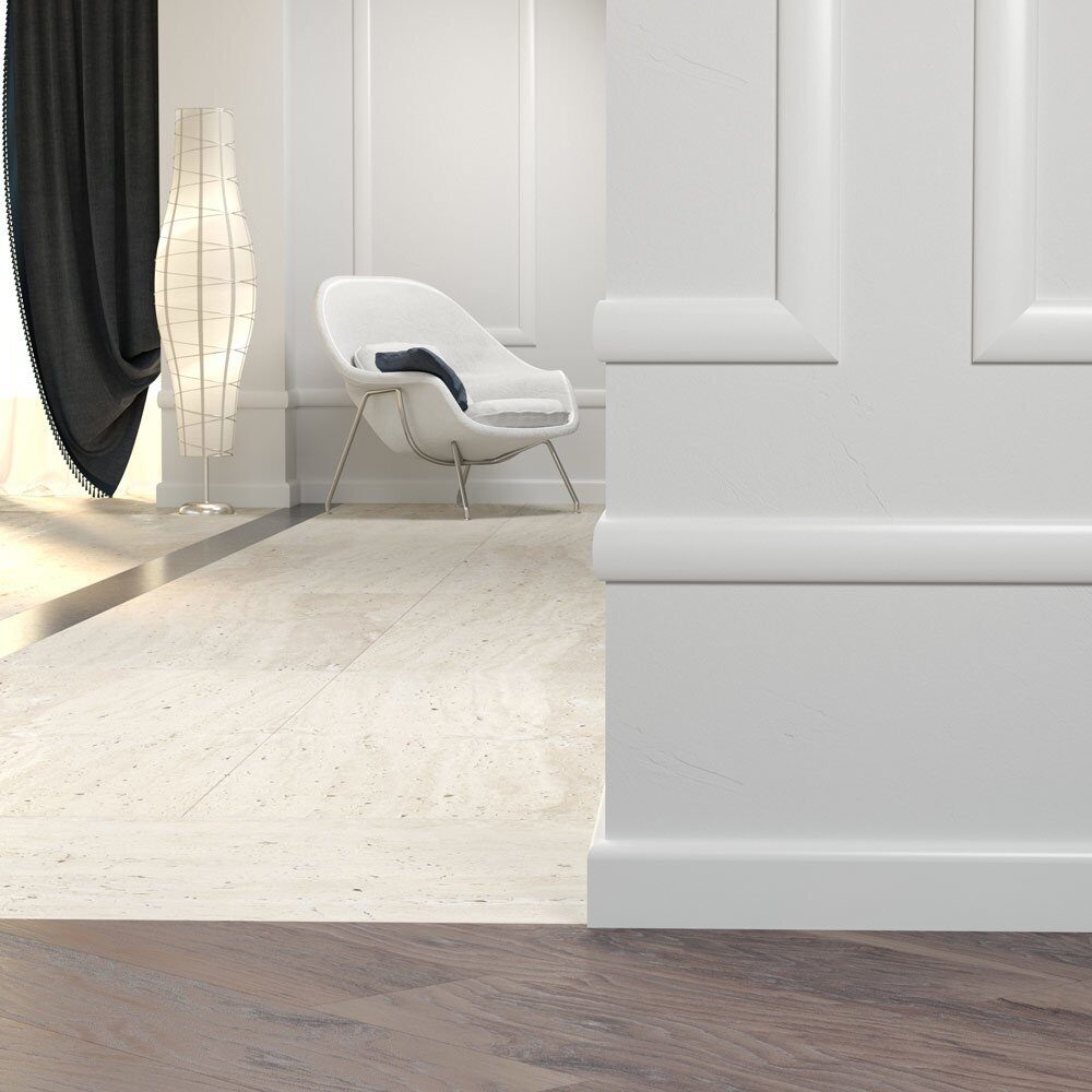 Плинтус под покраску Cosca Decor Экополимер PX014 2000×99×20 фото в интерьере