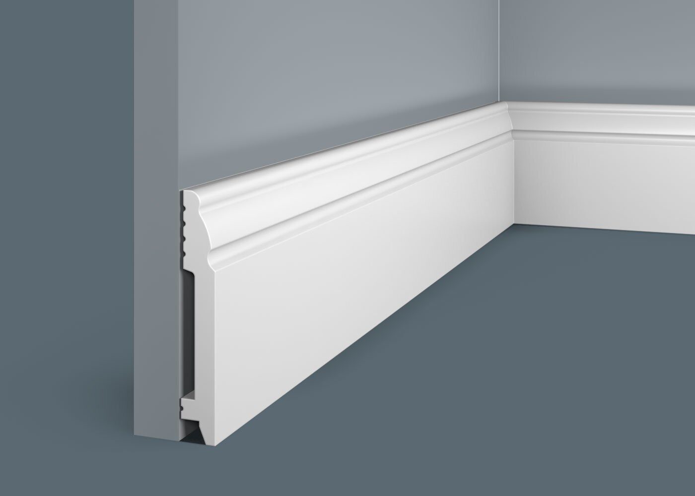 Плинтус под покраску Cosca Decor Экополимер PX027 2000×99×15 Плинтус под покраску Cosca Decor Экополимер PX027 2000×99×15