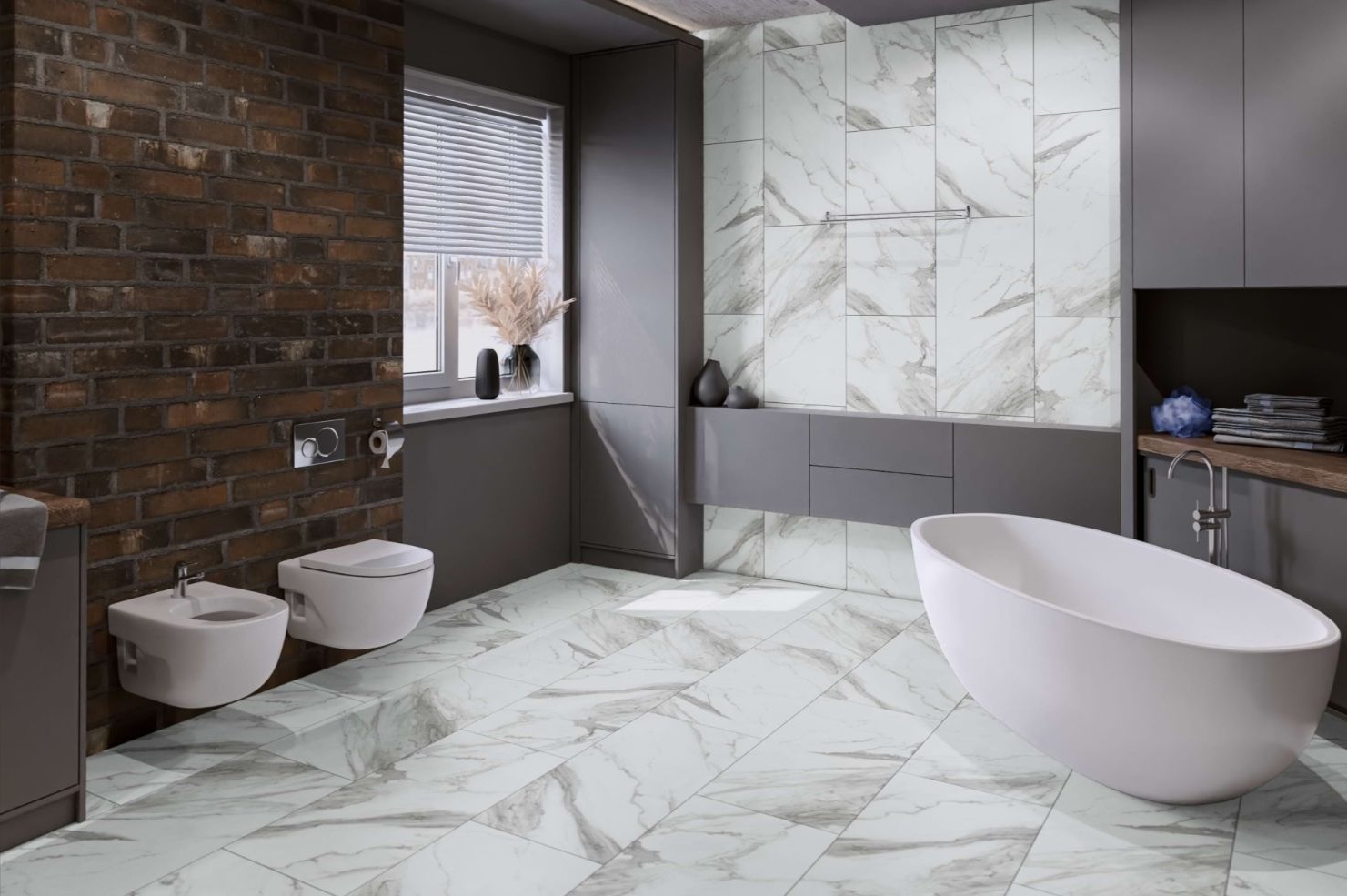 Кварцвиниловая плитка Damy Floor клеевая Ascent LVT Эверест 124-1-LVT 912,4×455,2×2,5 фото в интерьере