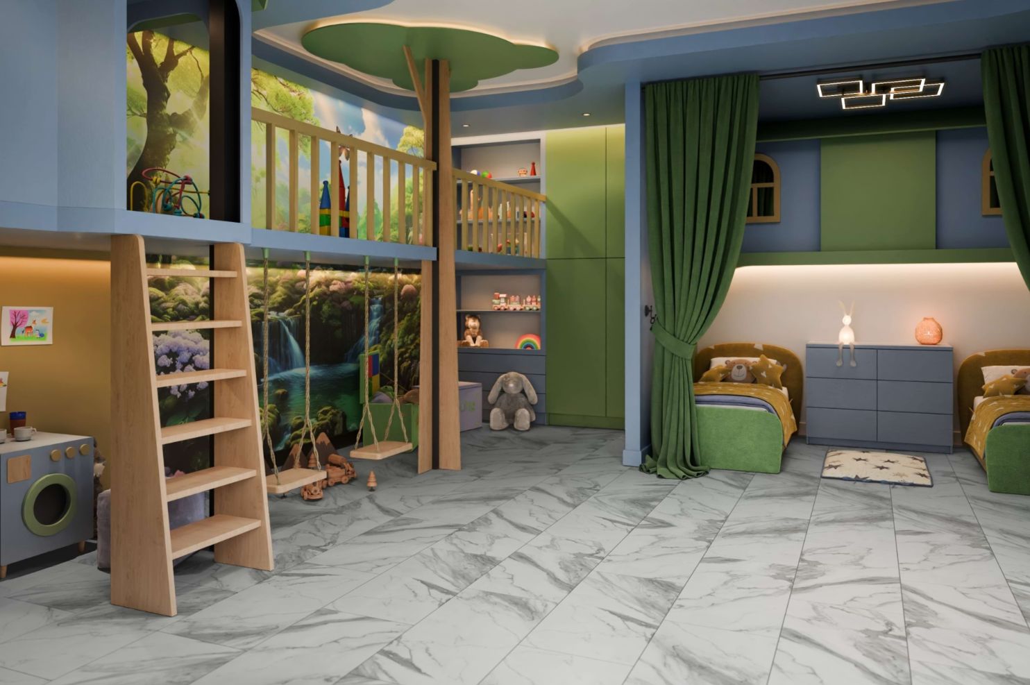 Кварцвиниловая плитка Damy Floor клеевая Ascent LVT Эверест 124-1-LVT 912,4×455,2×2,5 фото в интерьере