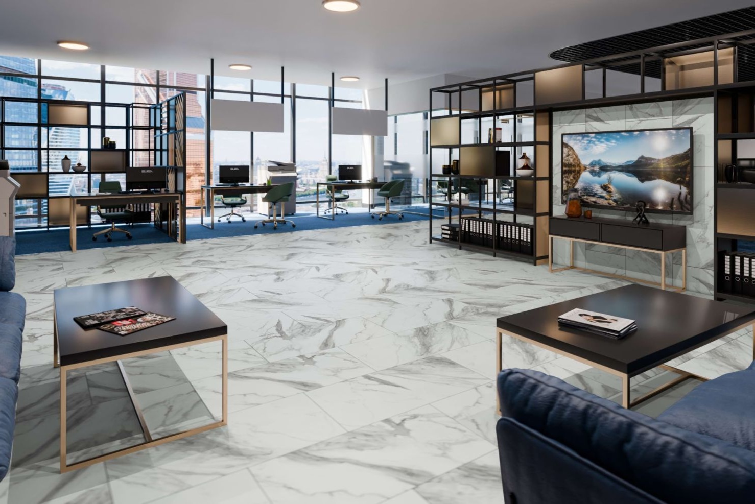 Кварцвиниловая плитка Damy Floor клеевая Ascent LVT Эверест 124-1-LVT 912,4×455,2×2,5 фото в интерьере