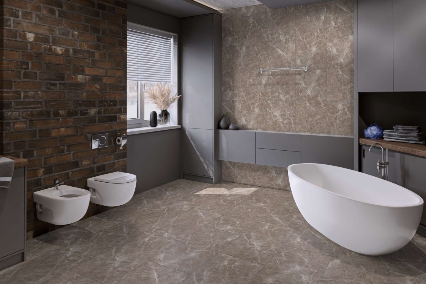 Кварцвиниловая плитка Damy Floor клеевая Ascent LVT Макалу LQ8132-2-LVT 912,4×455,2×2,5 фото в интерьере