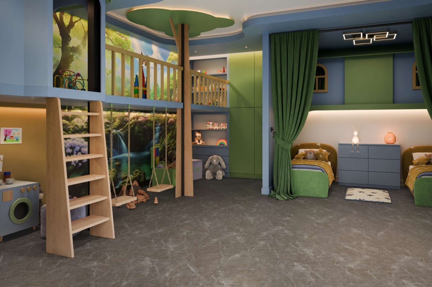 Кварцвиниловая плитка Damy Floor клеевая Ascent LVT Макалу LQ8132-2-LVT 912,4×455,2×2,5 фото в интерьере