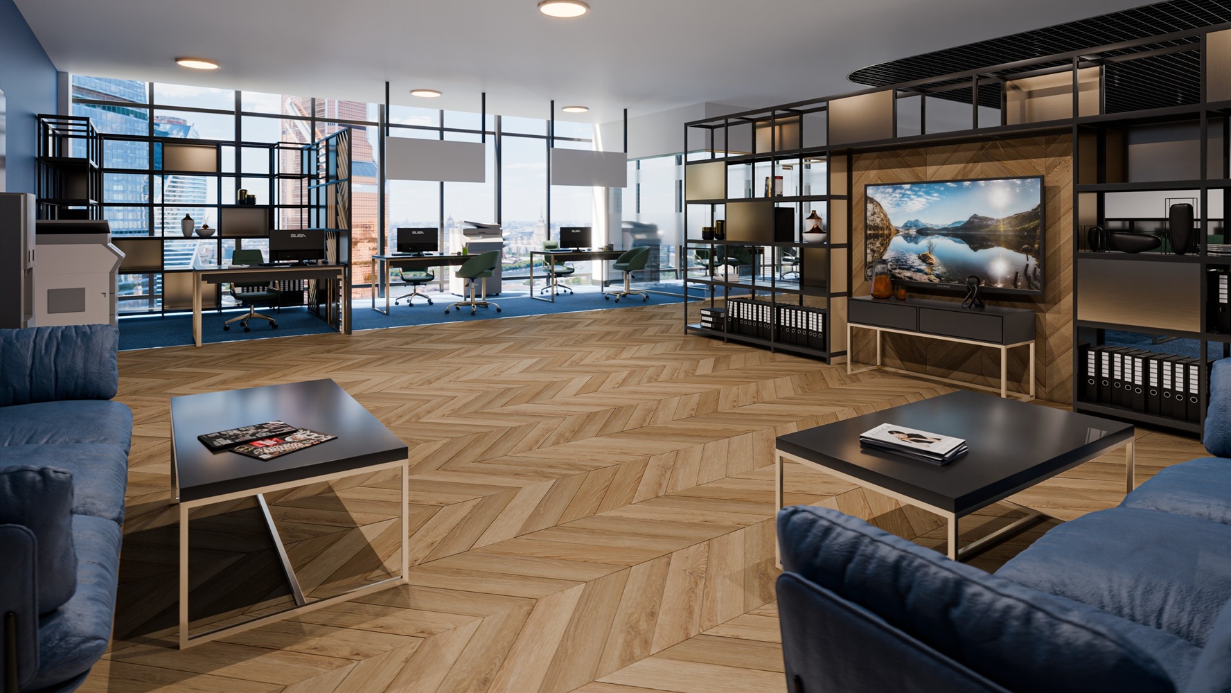 Кварцвиниловая плитка Damy Floor клеевая Chevron LVT Лувр DF04-Ch-LVT французская елка 600×127×2,5 фото в интерьере