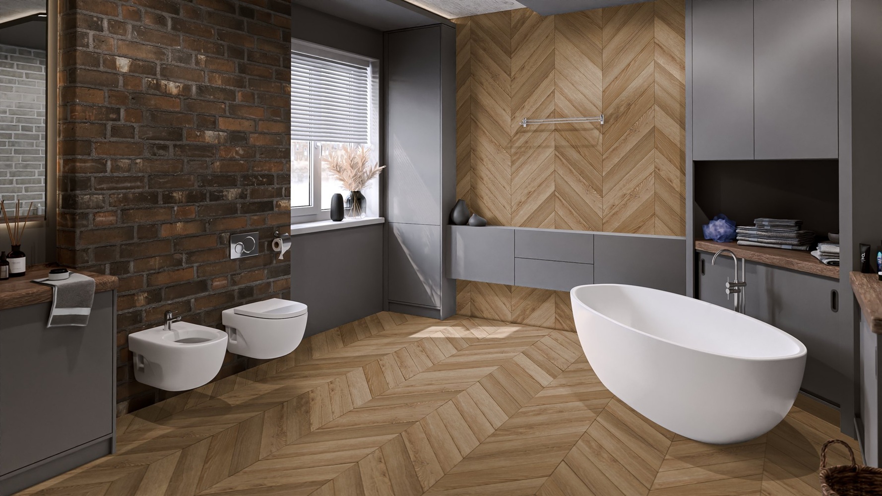 Кварцвиниловая плитка Damy Floor клеевая Chevron LVT Лувр DF04-Ch-LVT французская елка 600×127×2,5 фото в интерьере