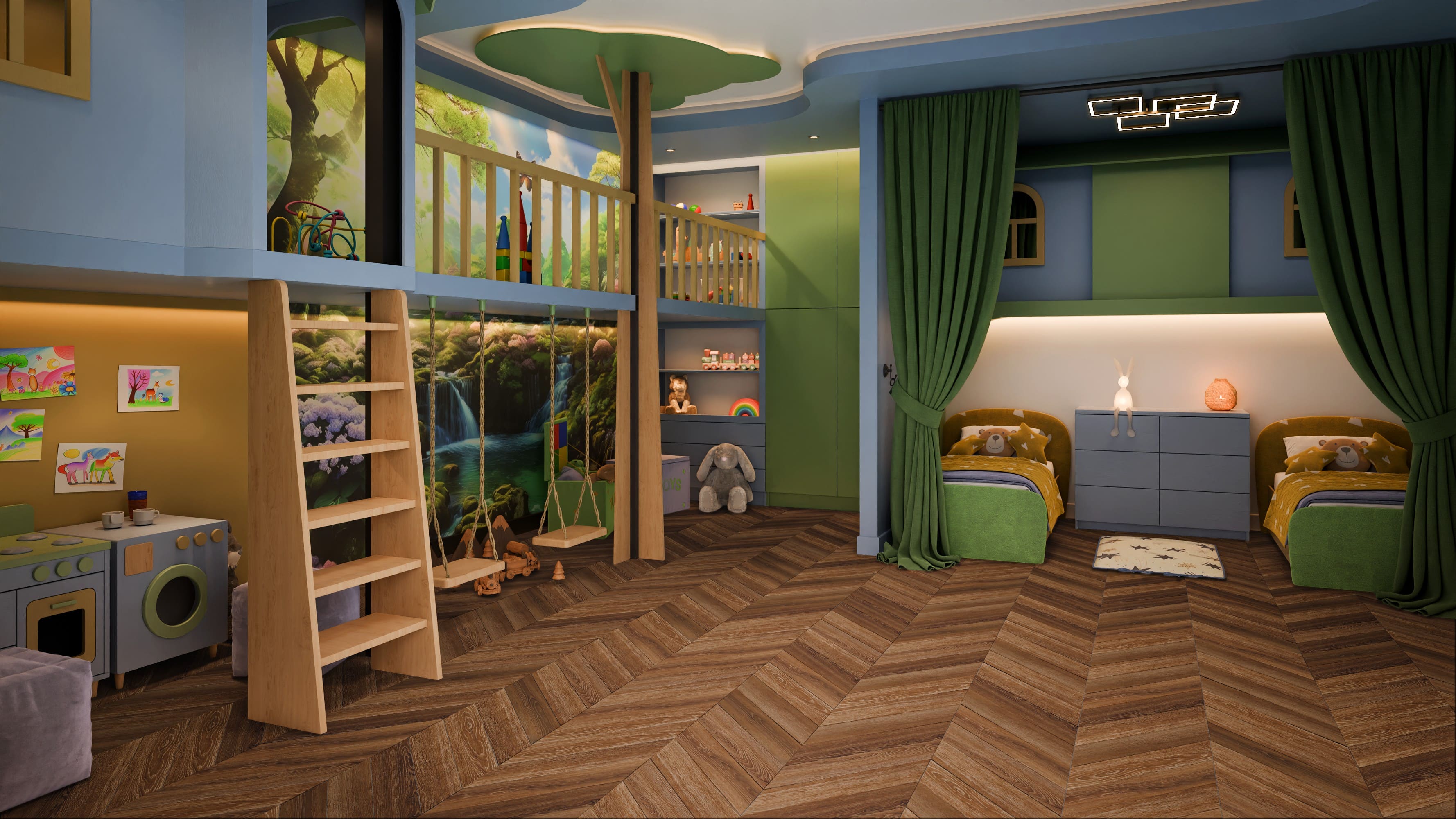 Кварцвиниловая плитка Damy Floor клеевая Chevron LVT Шайо DF07-Ch-LVT французская елка 600×127×2,5 фото в интерьере