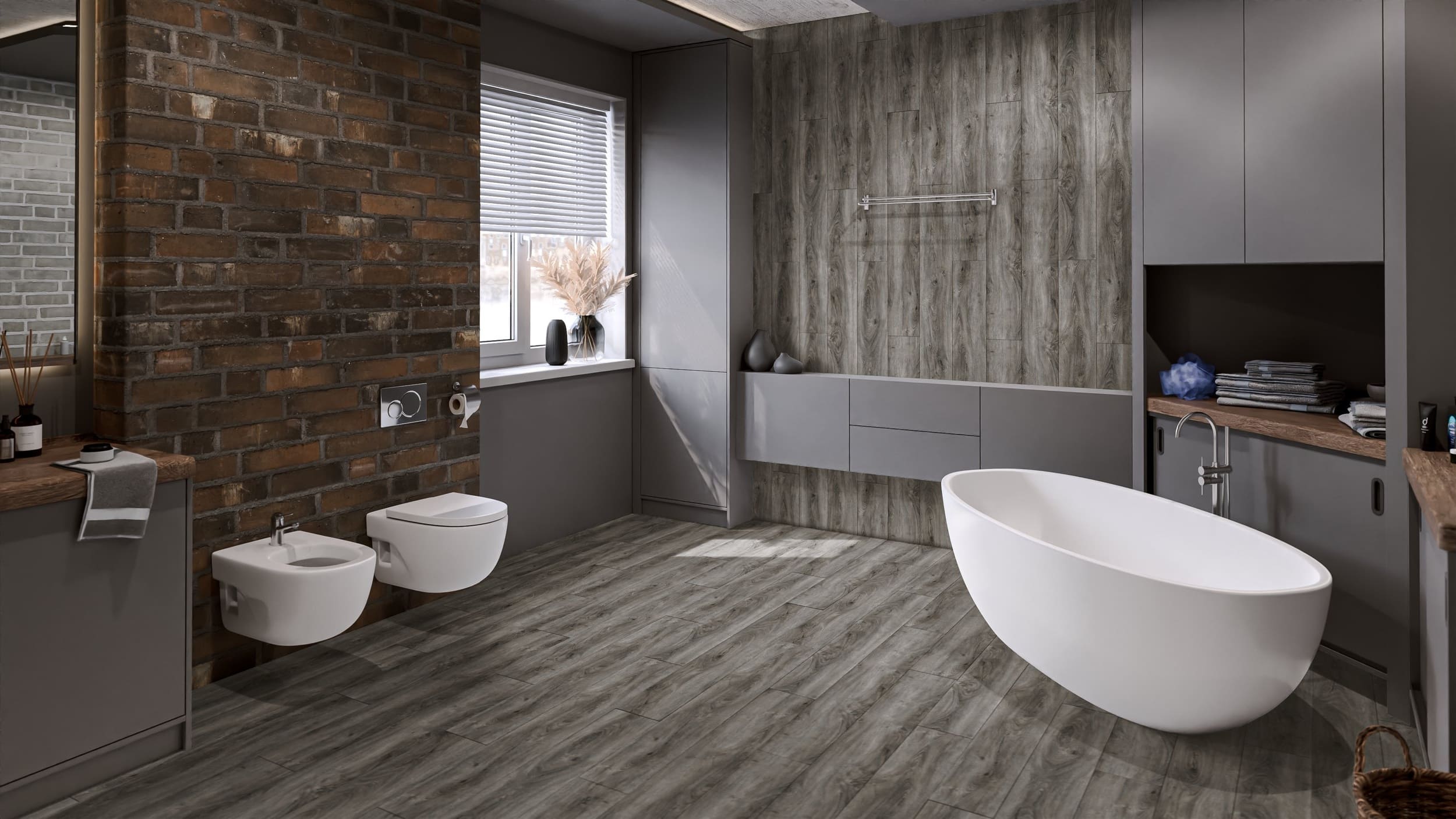 Кварцвиниловая плитка Damy Floor клеевая Family LVT Дуб Кантри TCM359-25-LVT 1227×187×2,5 фото в интерьере