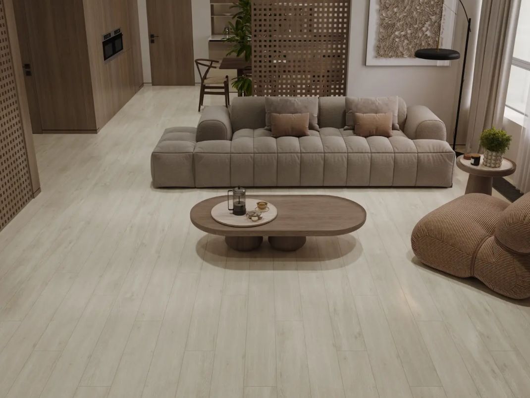 Кварцвиниловый SPC ламинат Alpine Floor Grand Sequoia Сонома ECO 11-308 MC 1220×183×5 фото в интерьере