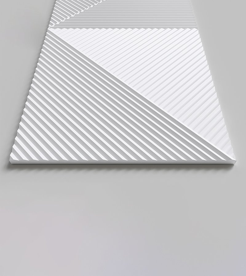 Стеновая панель 3D под покраску Alpine Walls Geometrium ECOGR0209W 1200×600×25