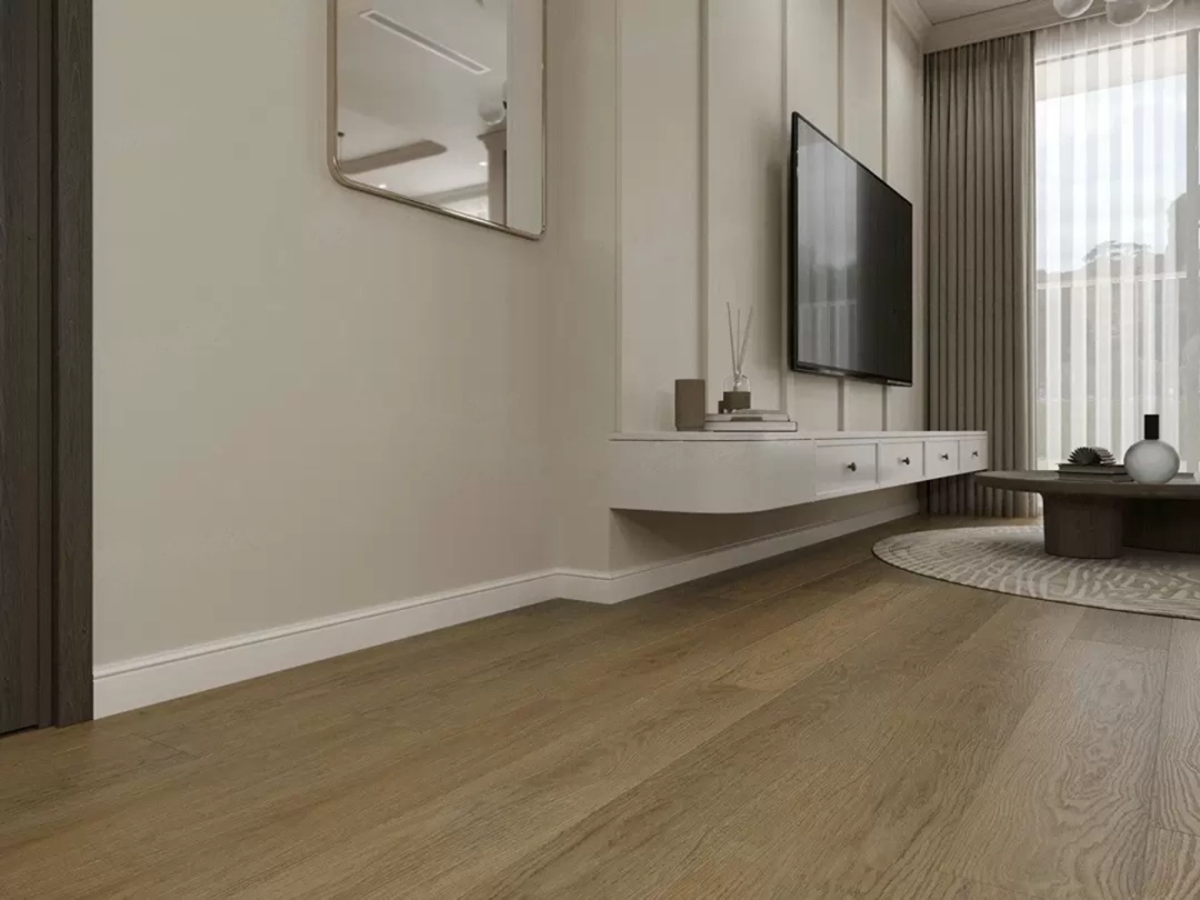 Плинтус под покраску Alpine Floor Tanle Эрсе TL018001 2000×80×12 фото в интерьере