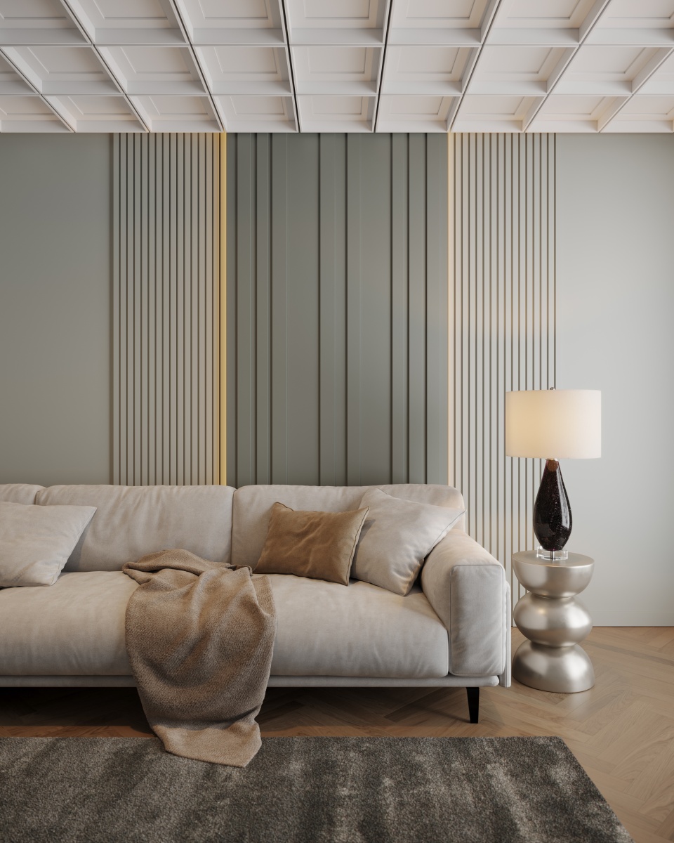 Молдинг под покраску Ultrawood BO 6010 i 2000×60×10 фото в интерьере