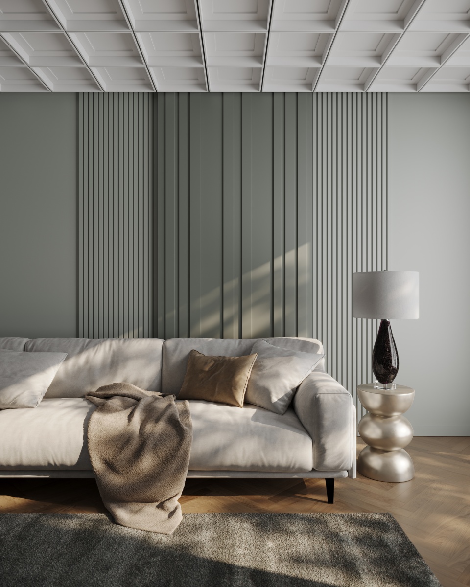 Молдинг под покраску Ultrawood BO 8010 i 2000×80×10 фото в интерьере