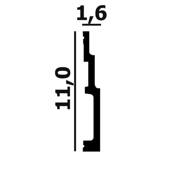 Плинтус под покраску Перфект Плюс P109 2000×110×16 Плинтус под покраску Перфект Плюс P109 2000×110×16