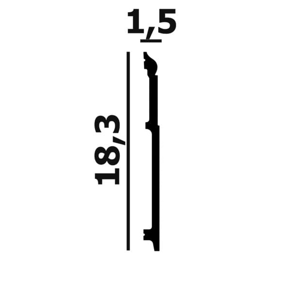 Плинтус под покраску Перфект Плюс P115 2000×183×15 Плинтус под покраску Перфект Плюс P115 2000×183×15
