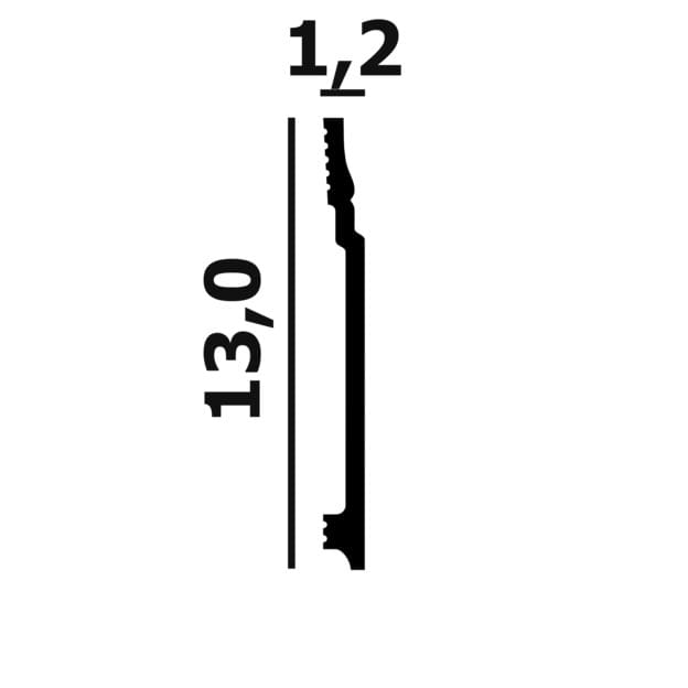 Плинтус под покраску Перфект Плюс P117 2000×130×12 Плинтус под покраску Перфект Плюс P117 2000×130×12