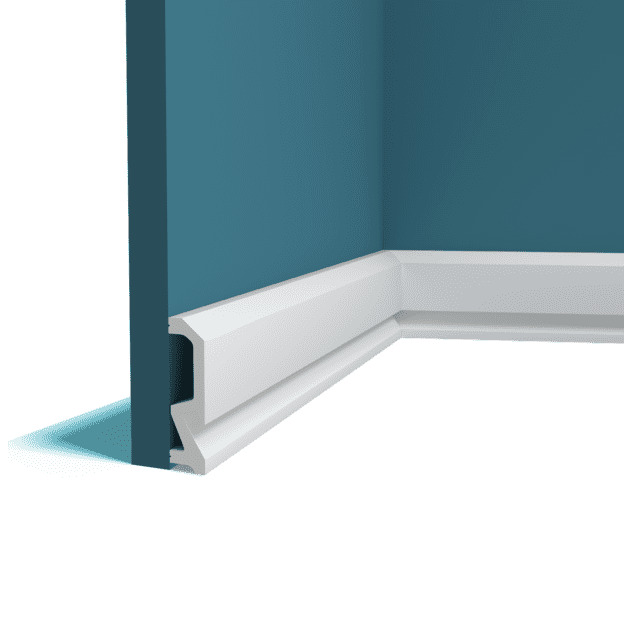 Плинтус под покраску с подсветкой Перфект Плюс P176 2000×100×21 Плинтус под покраску с подсветкой Перфект Плюс P176 2000×100×21