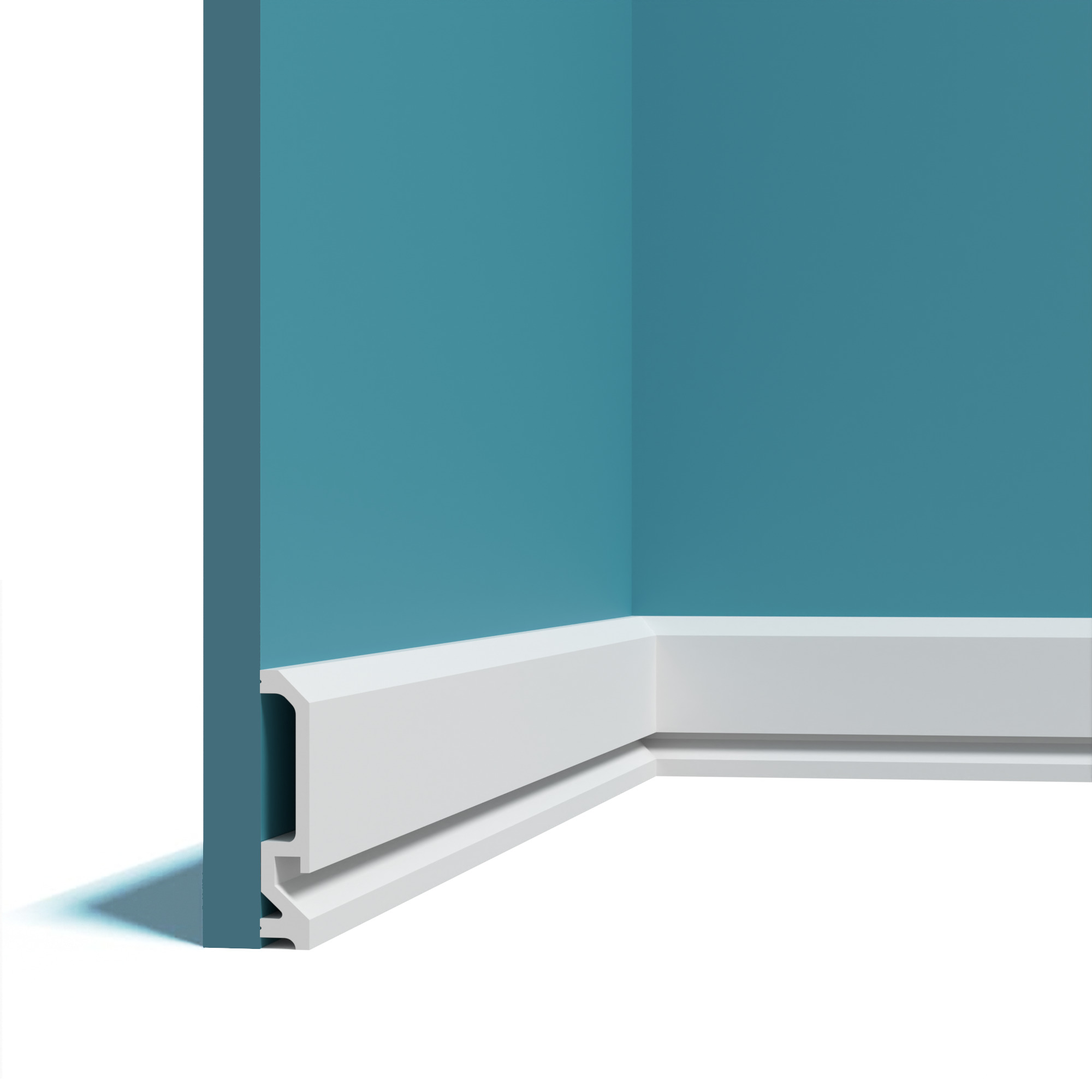 Плинтус под покраску с подсветкой Перфект Плюс P235 2000×120×22 Плинтус под покраску с подсветкой Перфект Плюс P235 2000×120×22