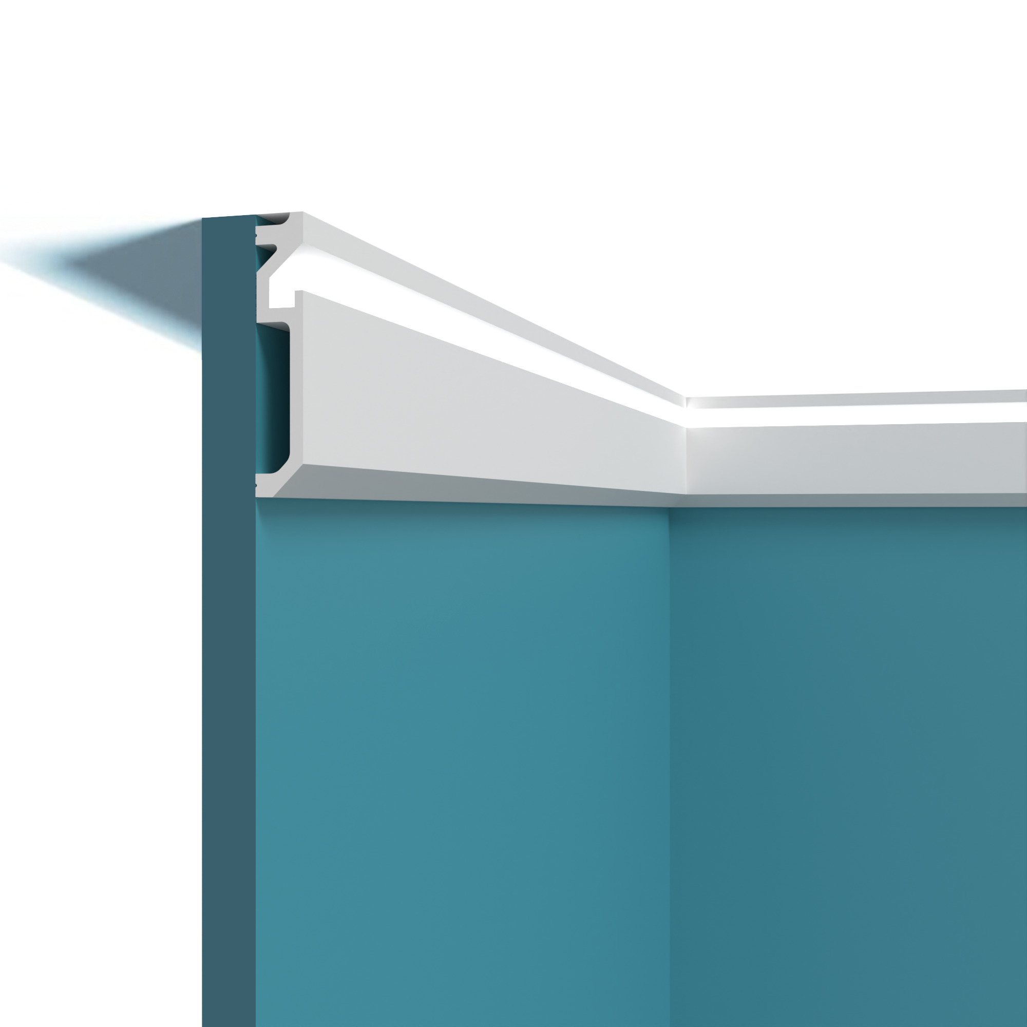 Плинтус под покраску с подсветкой Перфект Плюс P235 2000×120×22 Плинтус под покраску с подсветкой Перфект Плюс P235 2000×120×22