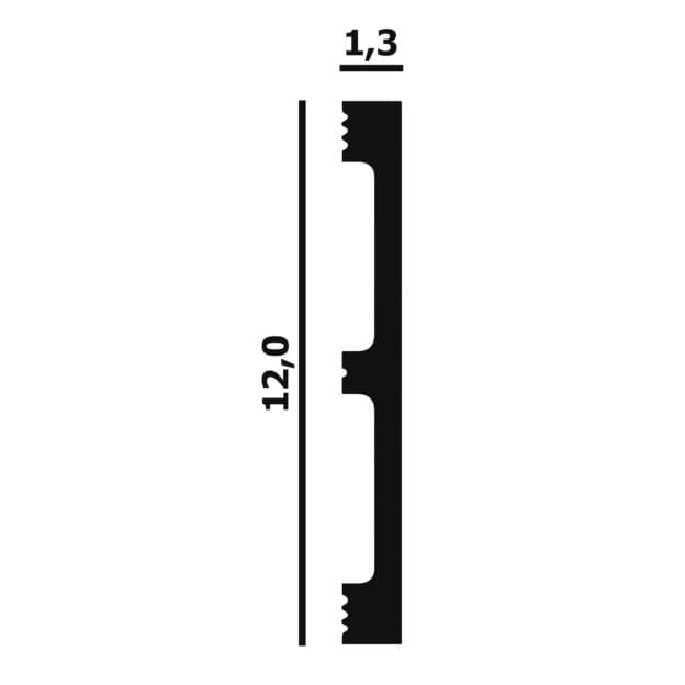 Молдинг под покраску Перфект Плюс P84 2000×120×13
