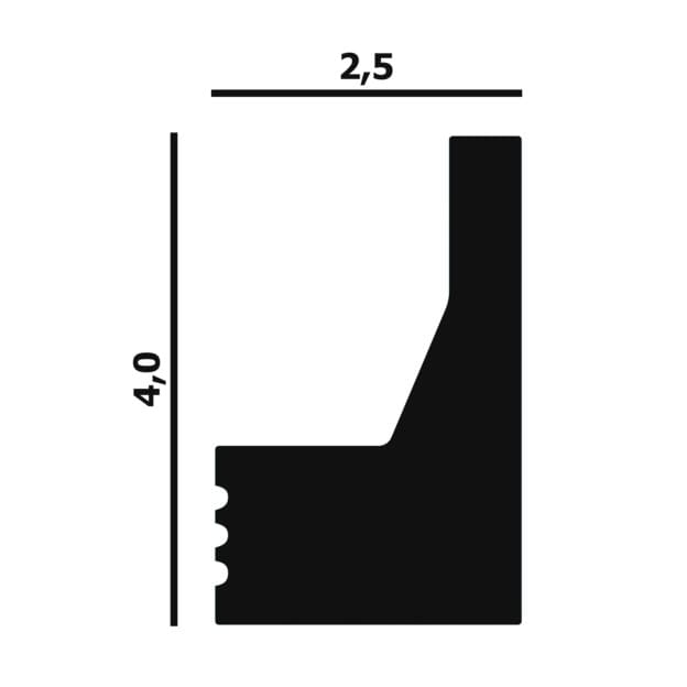 Молдинг под покраску Перфект Плюс P87 с подсветкой 2000×40×25 Молдинг под покраску Перфект Плюс P87 с подсветкой 2000×40×25