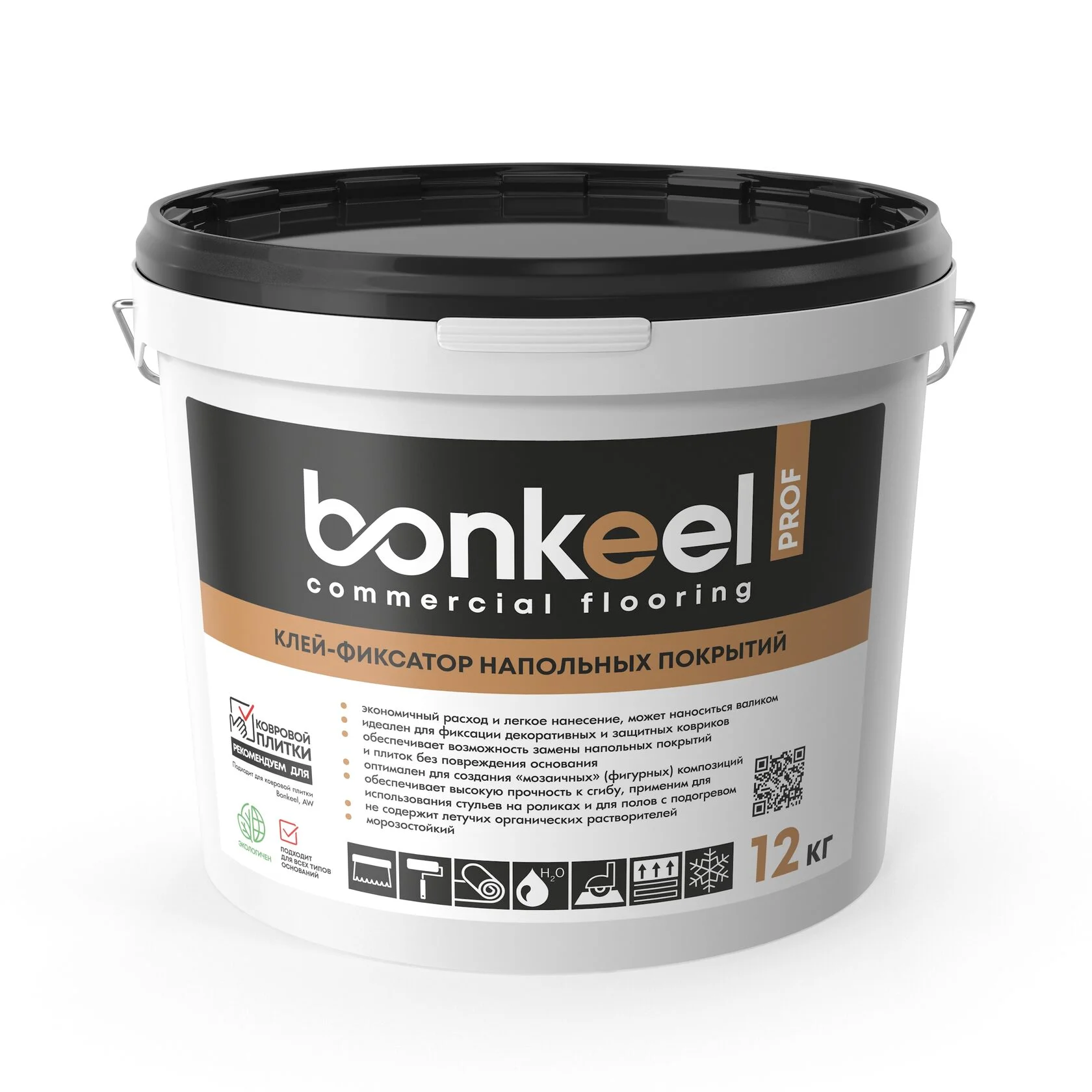 Клей-фиксатор для напольных покрытий Bonkeel Prof 12 кг Клей-фиксатор для напольных покрытий Bonkeel Prof 12 кг