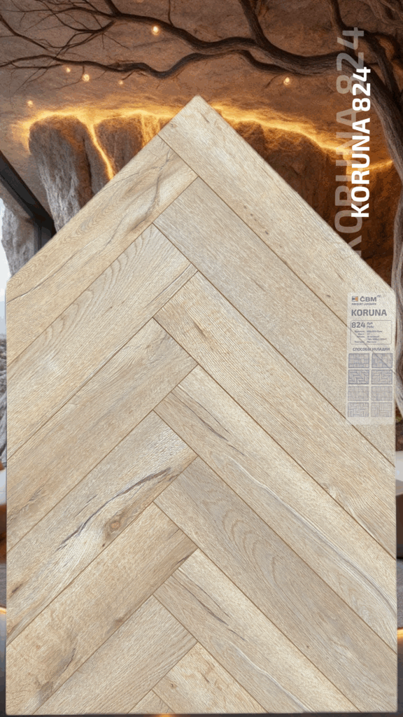 Ламинат CBM Koruna Дуб Рабс 824 венгерская елка 606,8×101,1×12 Ламинат CBM Koruna Дуб Рабс 824 венгерская елка 606,8×101,1×12