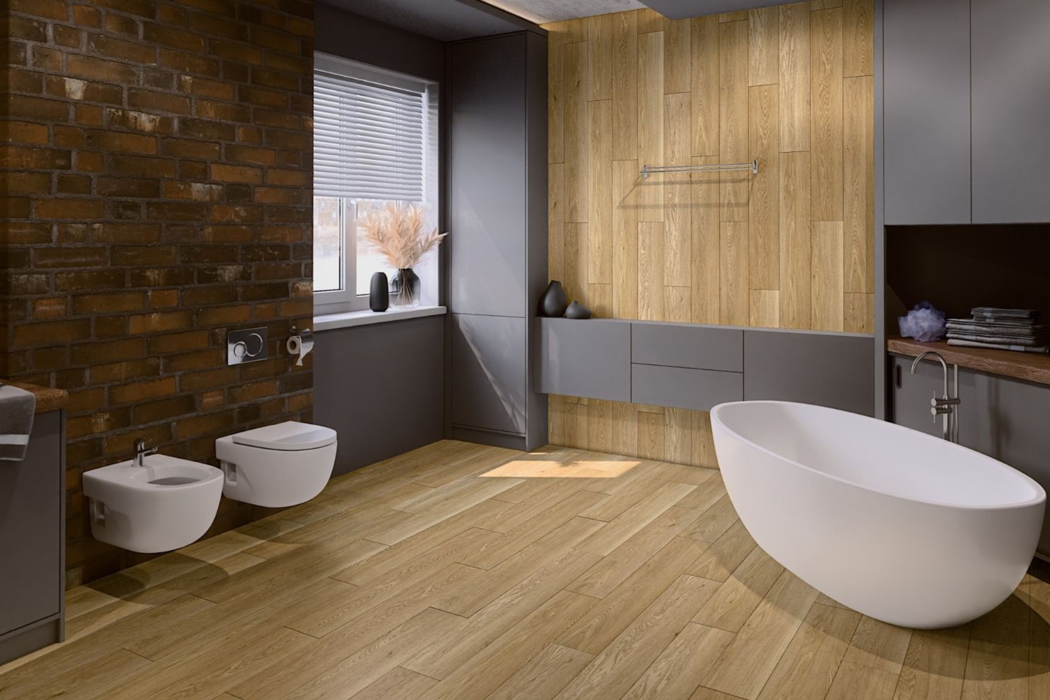 Кварцвиниловый SPC ламинат Damy Floor Family Дуб Медовый DF03-F 1220×180×4 фото в интерьере