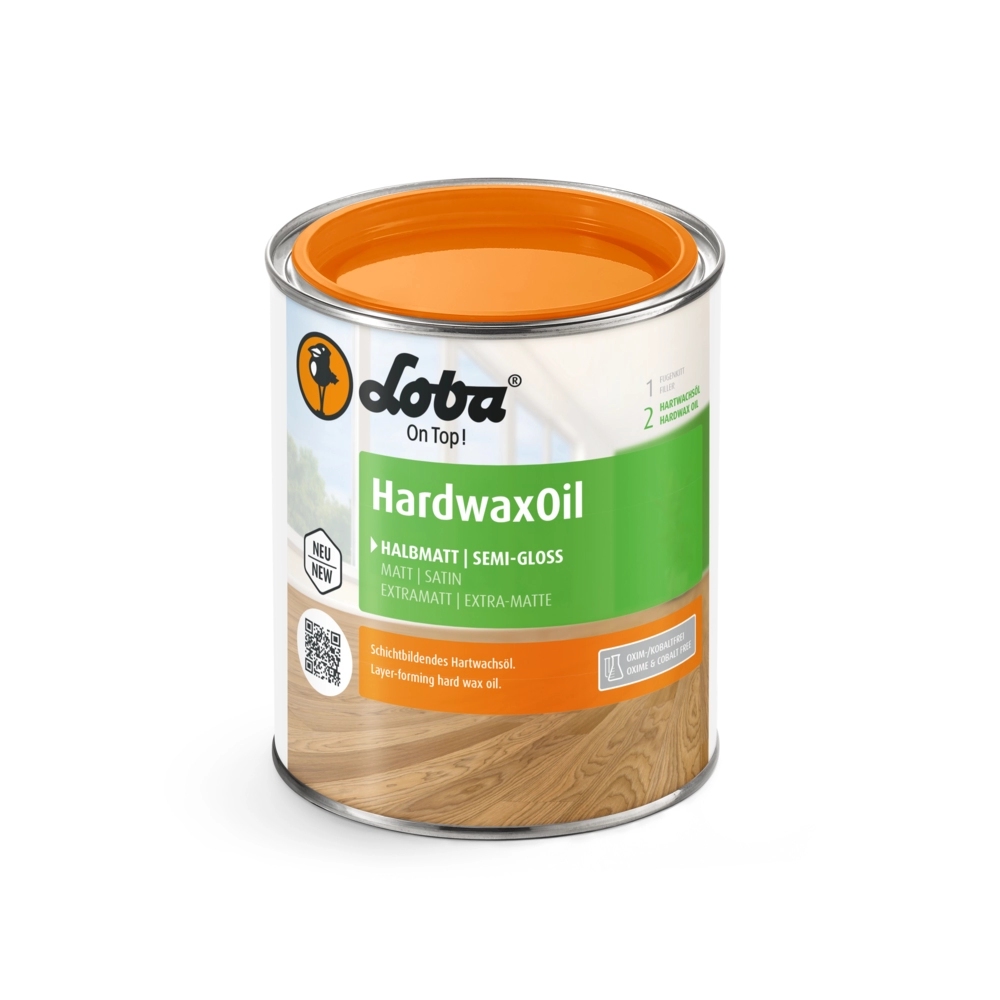 Масло с твердым воском для пола Loba Hardwax Oil 10509 Бесцветное 000001 полуматовое 2,5 л