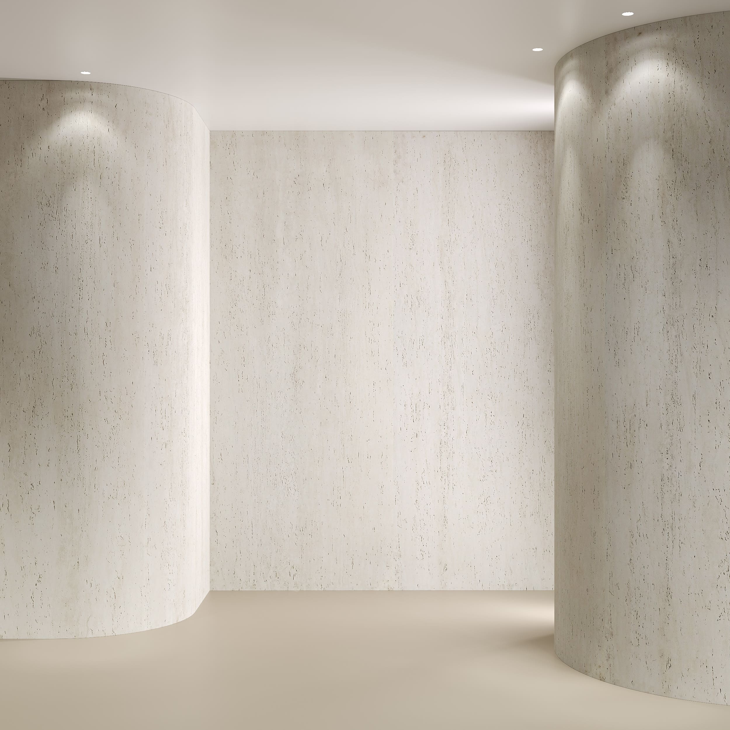 Гибкий камень Decaro Flex Stone Травертин Travertine Pearl D1013 3000×1200×4 фото в интерьере