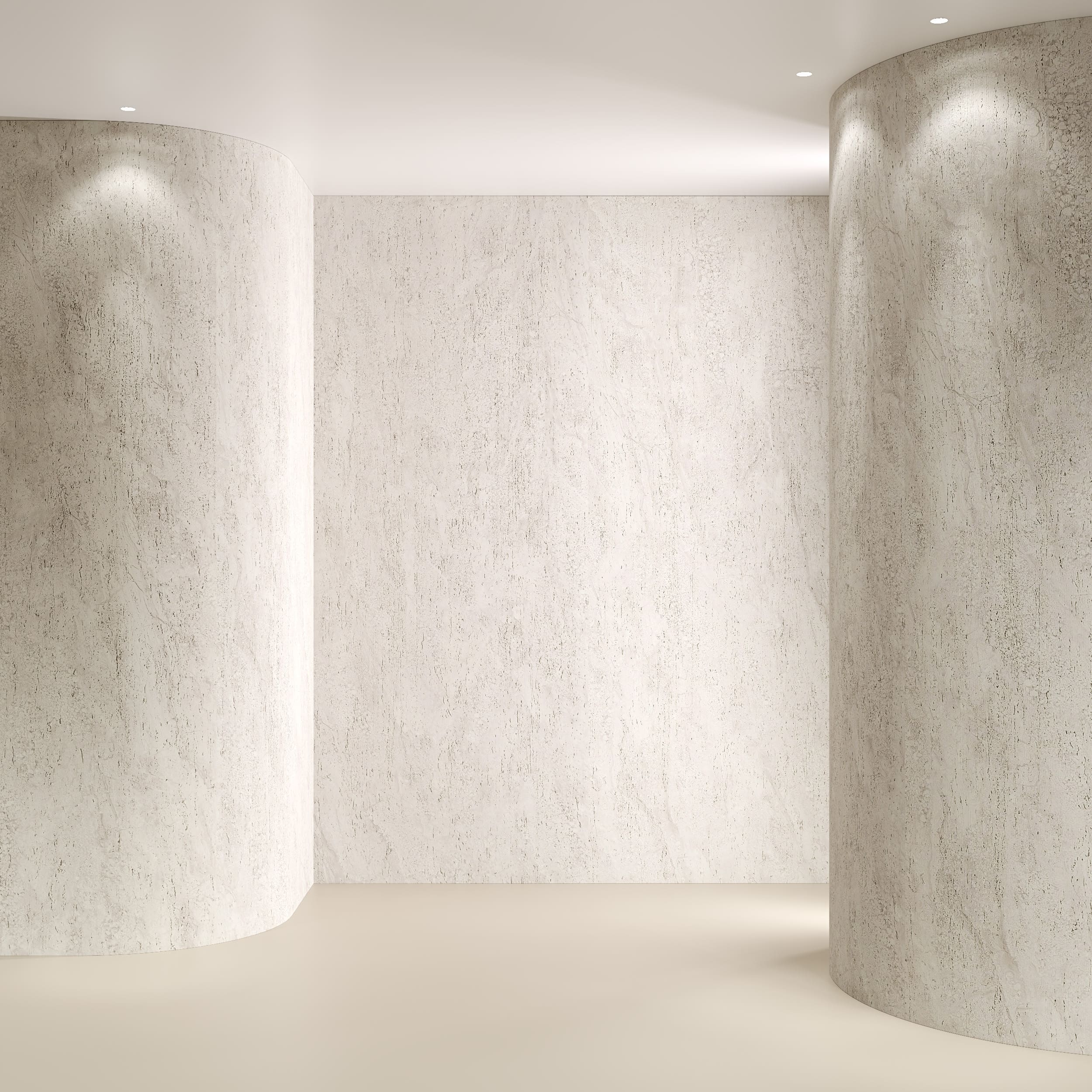 Гибкий камень Decaro Flex Stone Травертин Travertine Silver D1014 3000×1200×4 фото в интерьере