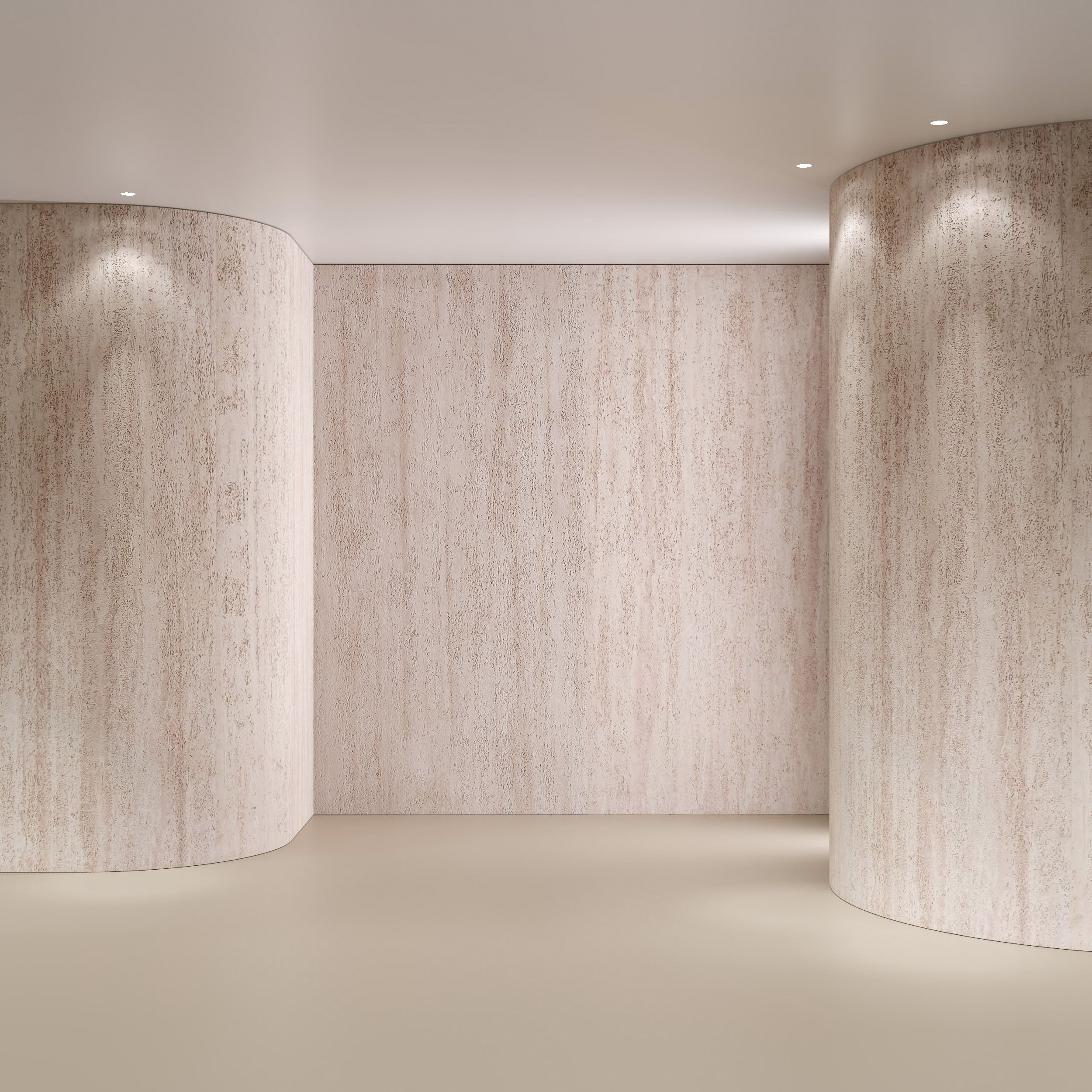 Гибкий камень Decaro Flex Stone Океанический травертин Ocean Travertine Classic Roman D1011 2400×1200×4 фото в интерьере