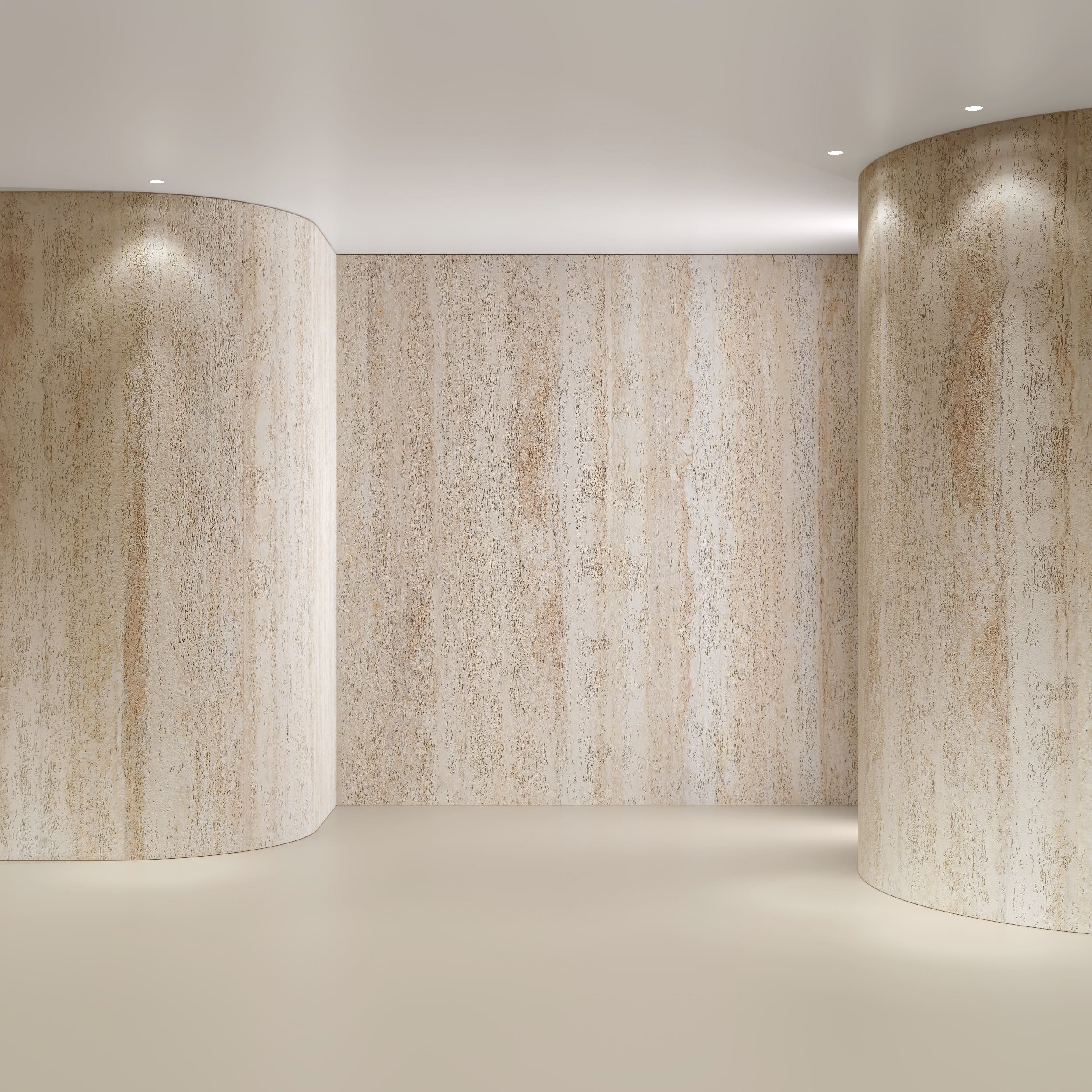 Гибкий камень Decaro Flex Stone Океанический травертин Ocean Travertine Tivoli D1012 2400×1200×4 фото в интерьере