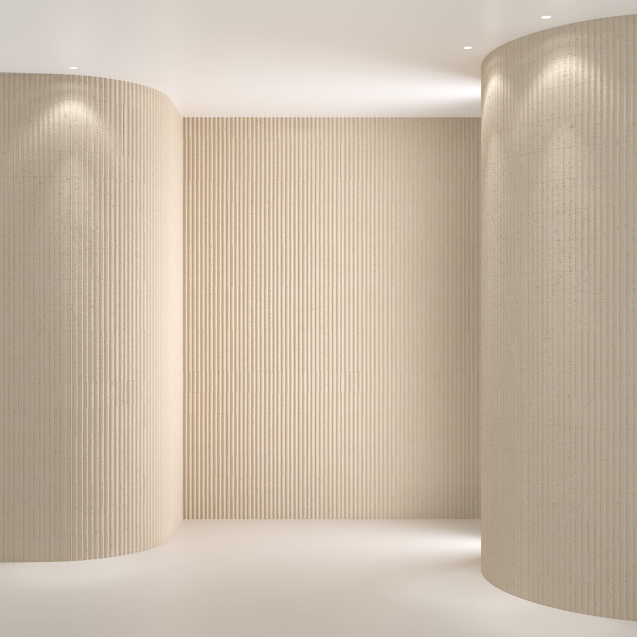 Гибкий камень Decaro Flex Stone Рифленый Чеппо Bricks Ceppo Ivory D1017 3000×1200×6-7 фото в интерьере