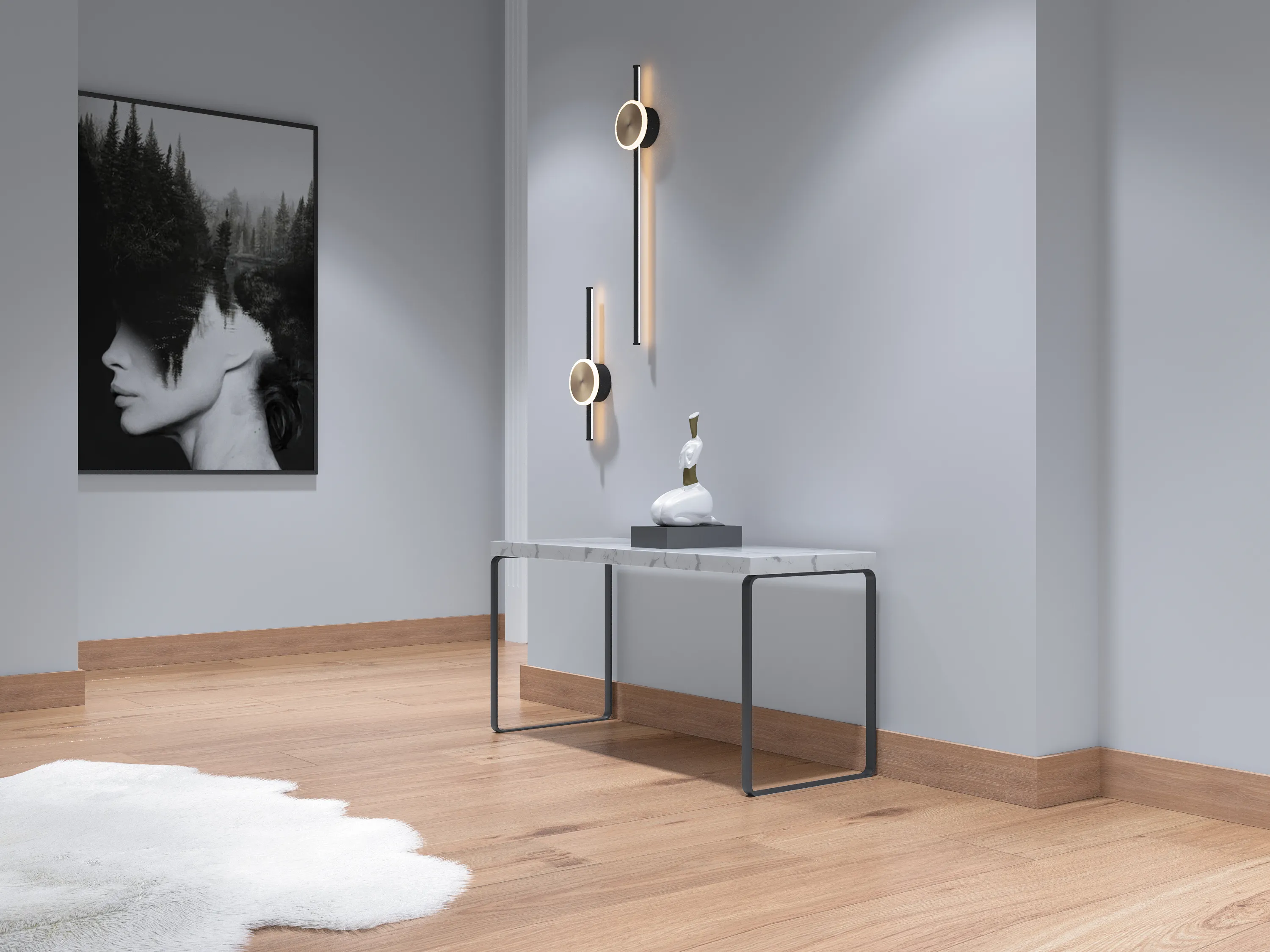 Плинтус Decor-Dizayn 708-90SH 2400×80×13 фото в интерьере
