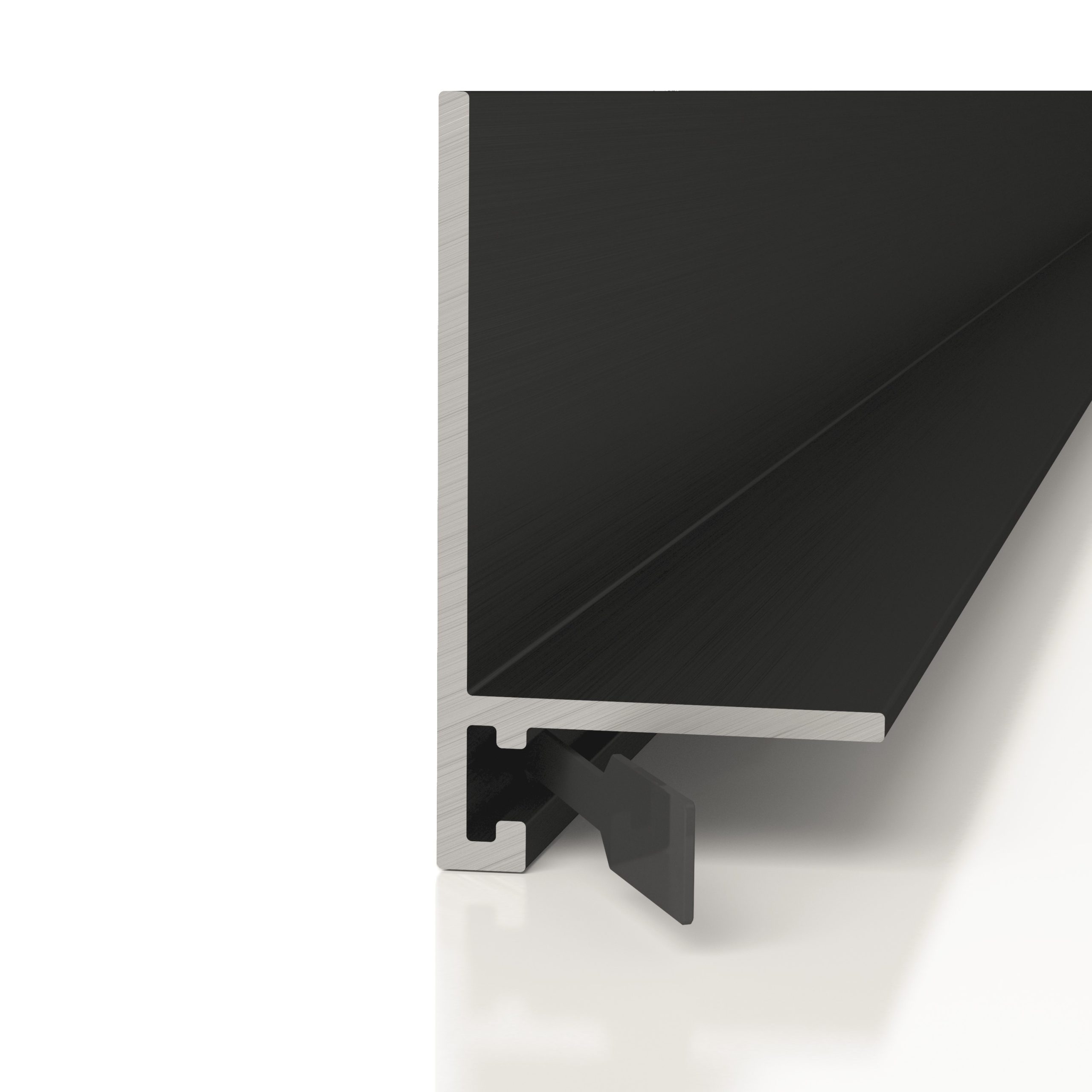 Микроплинтус алюминиевый Decaro ML15A Black 2000×26×15 Микроплинтус алюминиевый Decaro ML15A Black 2000×26×15