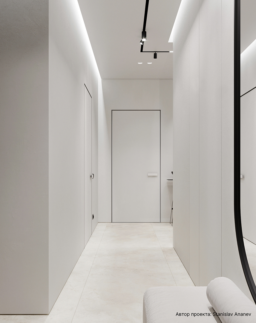 Профиль алюминиевый теневой разделительный Decaro D009.3A Black черный 3000×7×7,5 фото в интерьере Профиль алюминиевый теневой разделительный Decaro D009.3A Black черный 3000×7×7,5 фото в интерьере