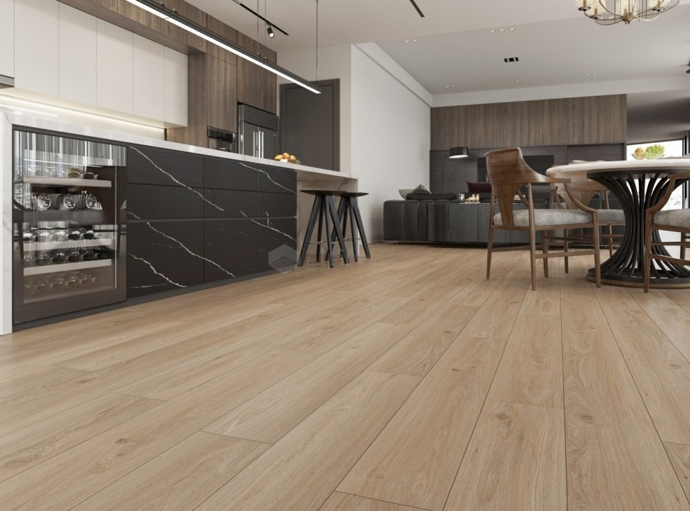 Кварцвиниловая плитка Alpine Floor клеевая Easy Line Дуб Модера ECO 3-28 1219,2×184,15×3 фото в интерьере
